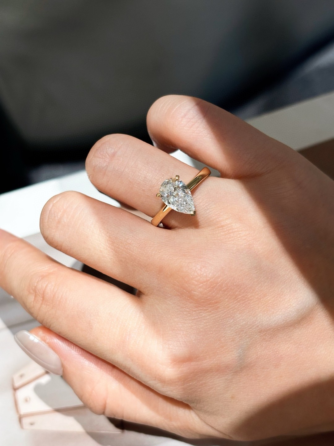 18K Lab Diamond Ring