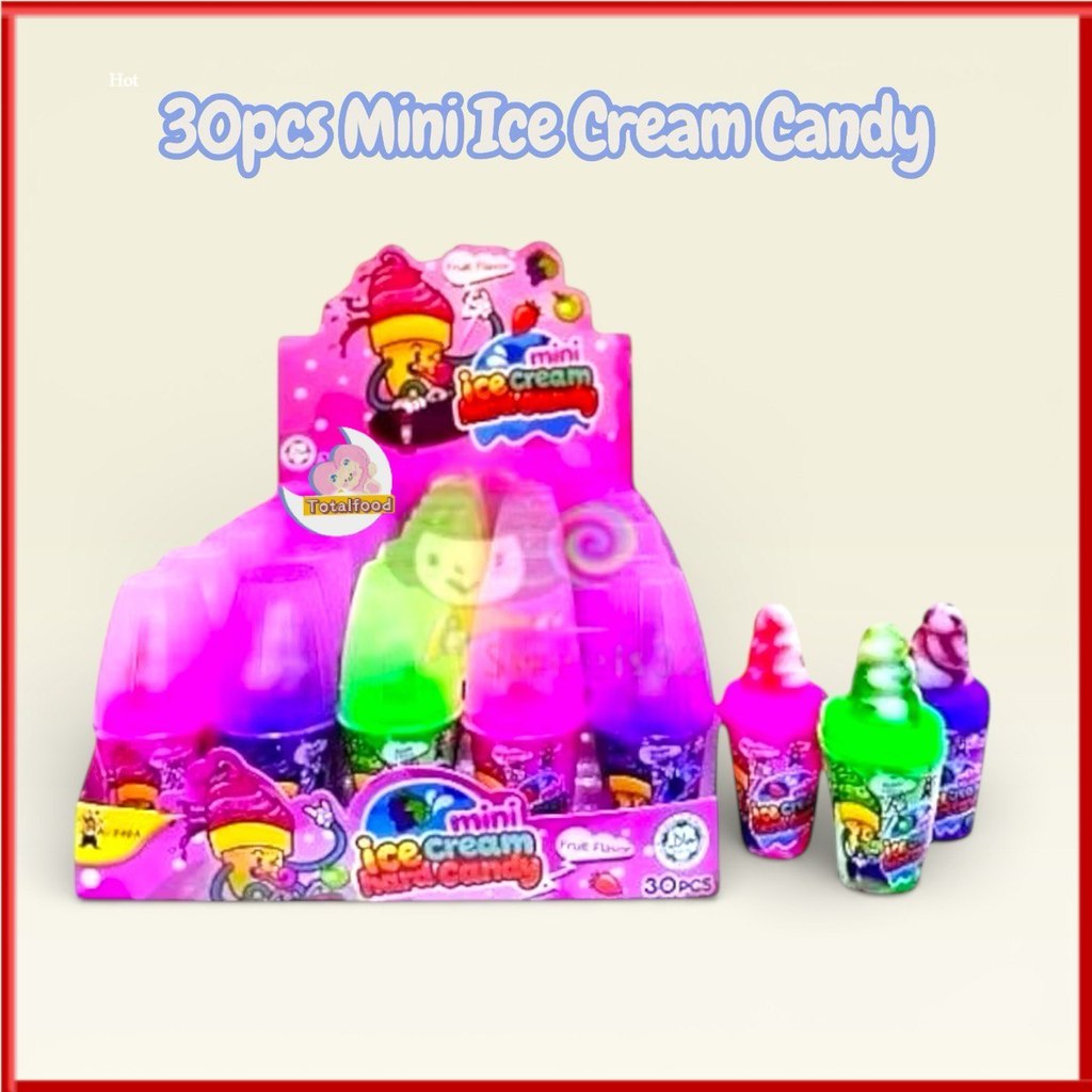 30pcs Ali Mini Ice Cream lollipop candy with powder candy (HALAL)
