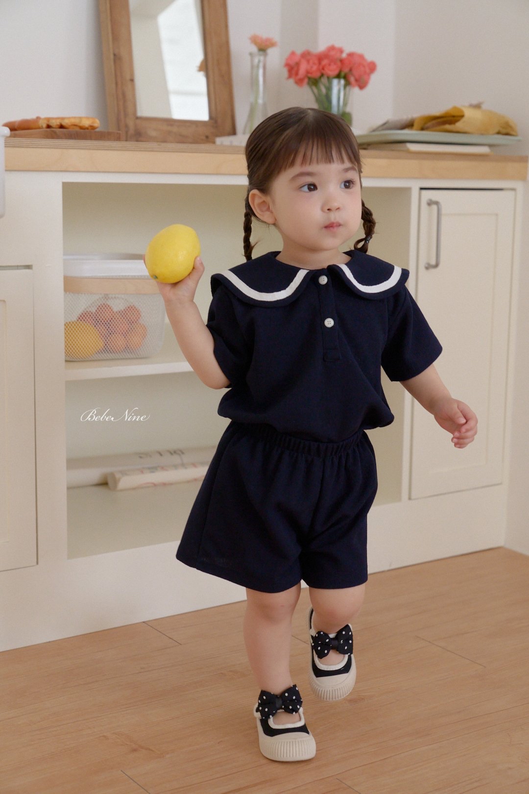 ☀️預訂 韓國直送☀️🇰🇷Bebenine兩色海洋風水手領短袖上下套裝