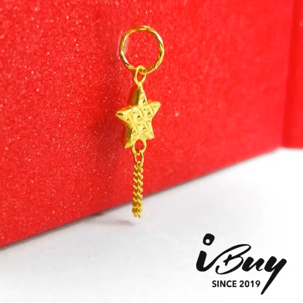 916 FOLD STAR TASSEL BRAND PENDANT 916 星星流苏拍