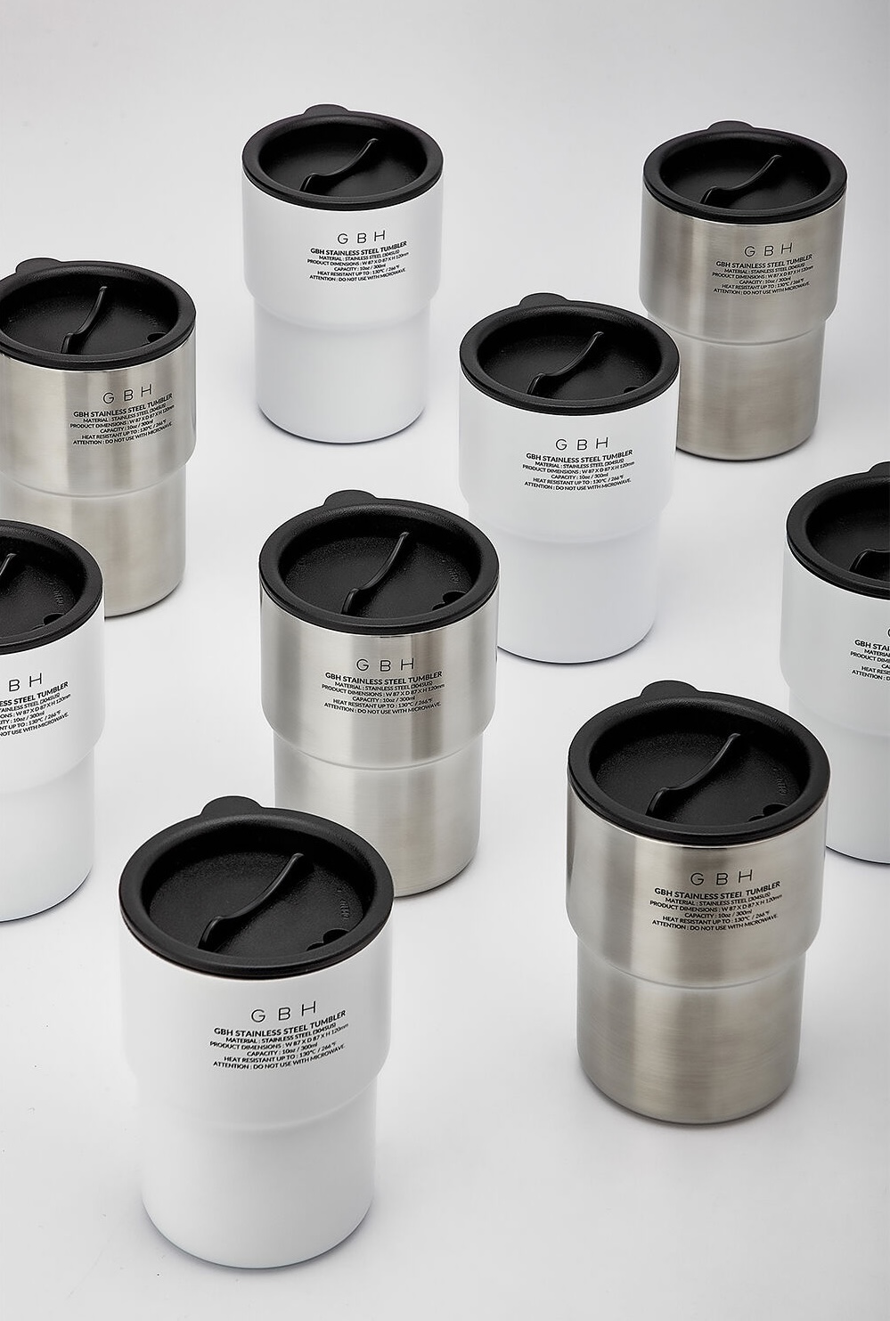 GBH STAINLESS STEEL TUMBLER / WHITE / 300ml