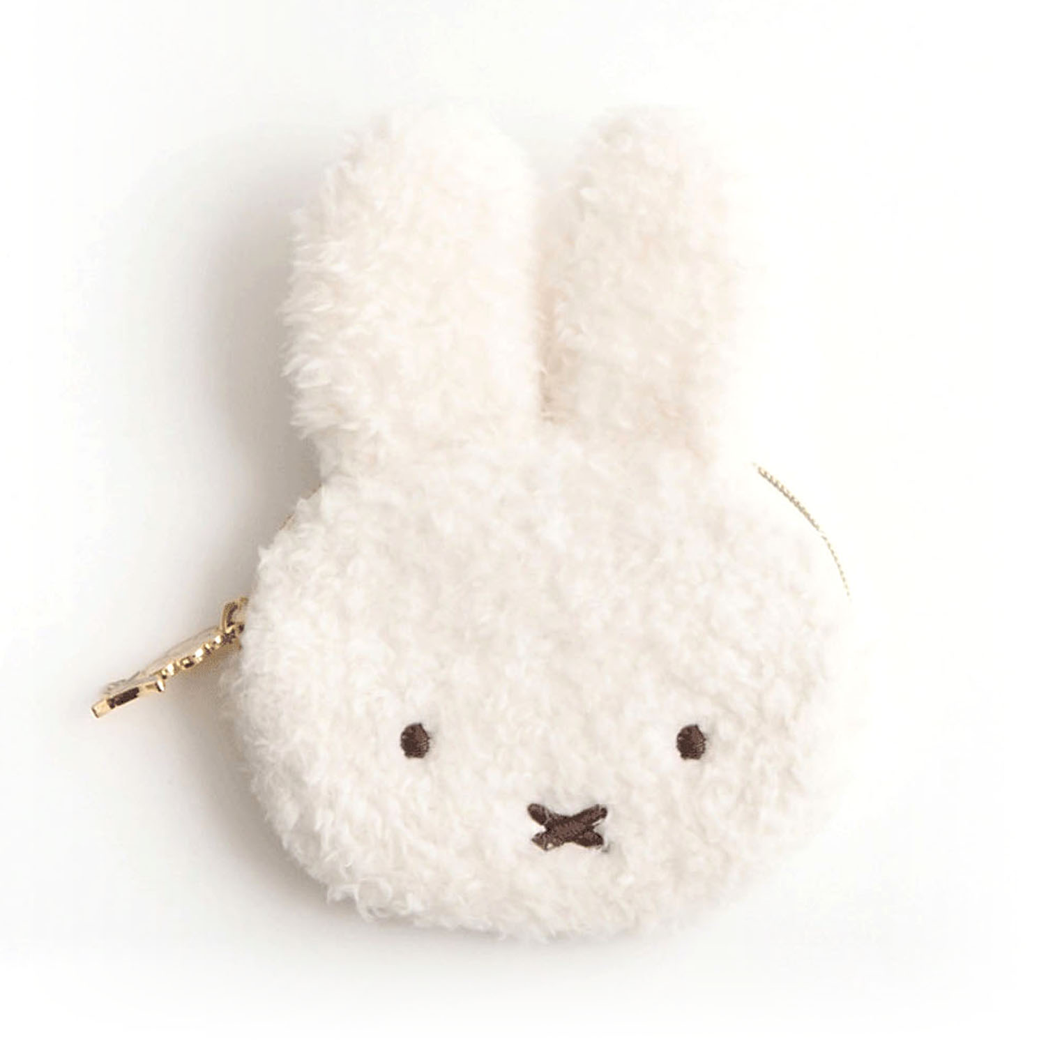 Miffy - 毛絨造型零錢包 (米白色款)