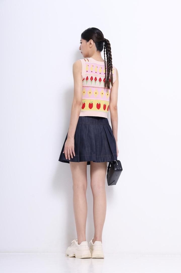 无袖针织上衣 2074