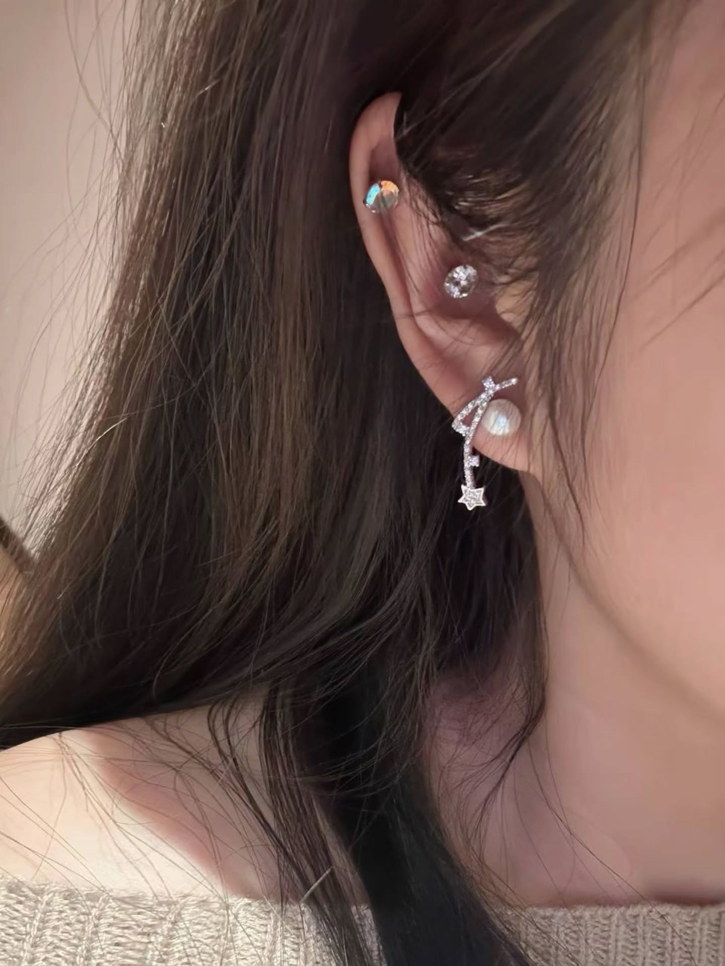 HEFANG同款气泡流星耳钉 🇨🇳