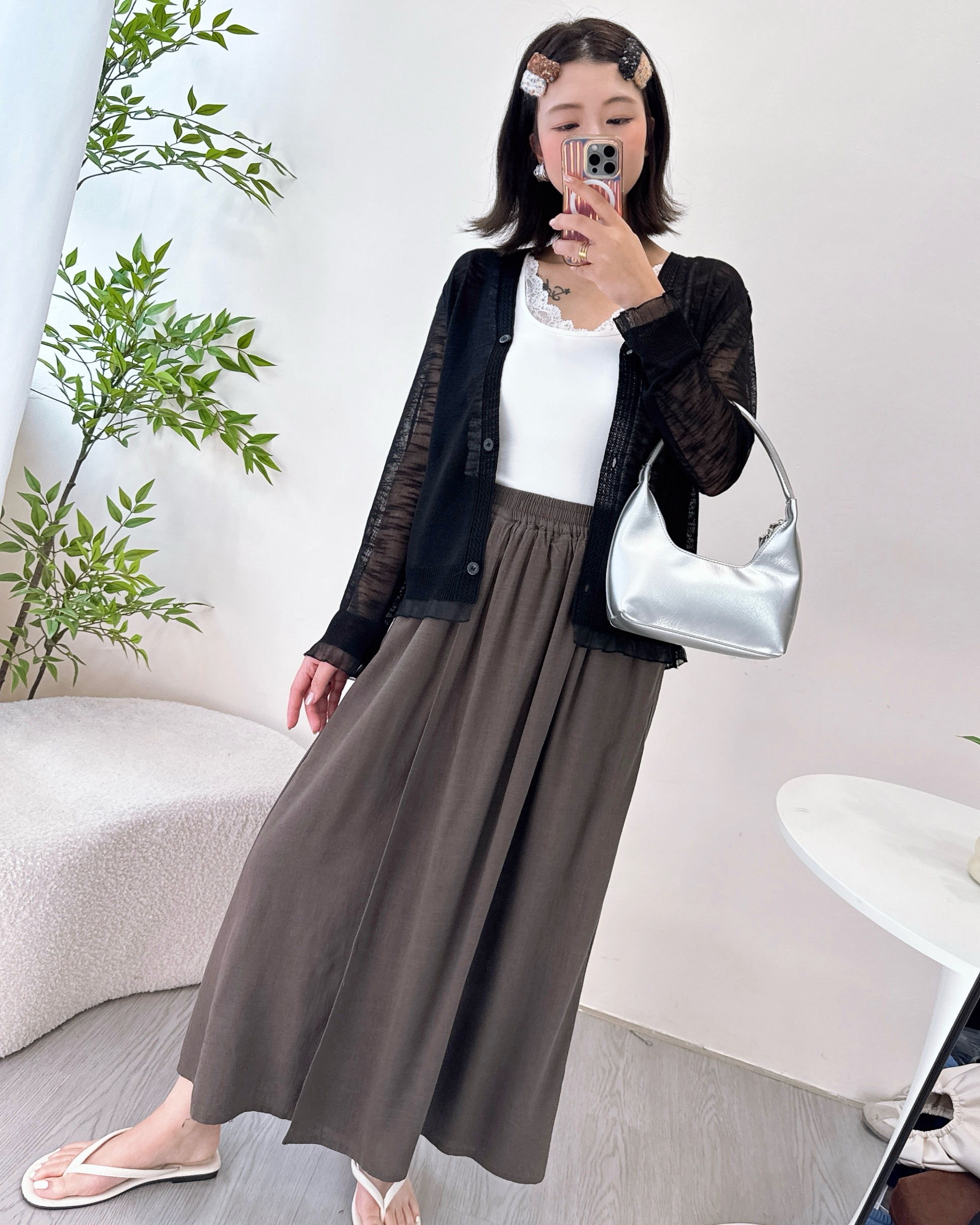 高質柔軟透氣麻棉裙褲 3色