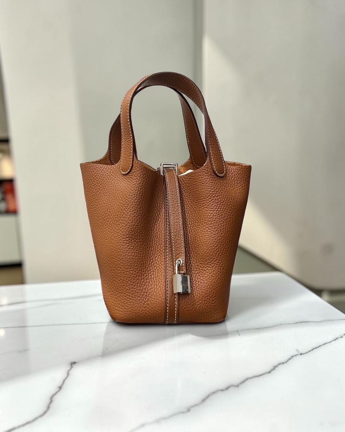 Hermes picotin 18,STAMP A, GOLD  ,100%Authentic,98%new ✅key lock✅dust bag✅box