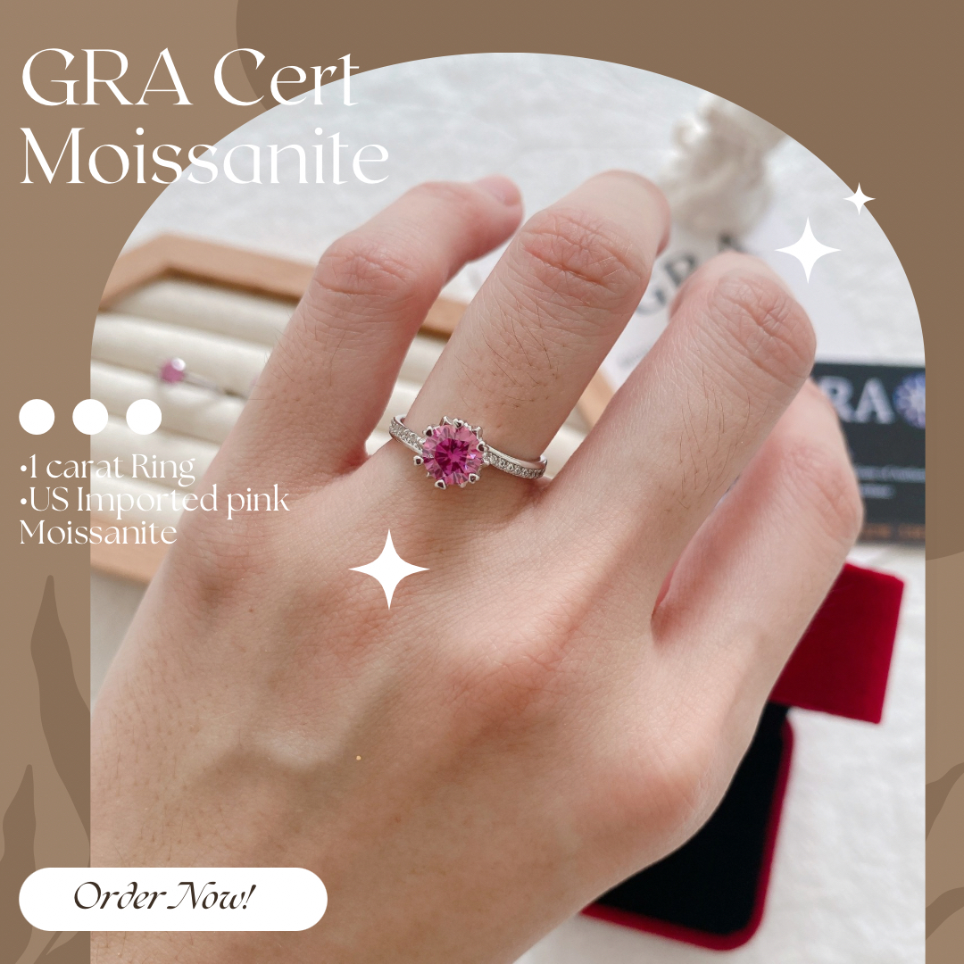 Pink Moissanite Ring Collection - Shop Now