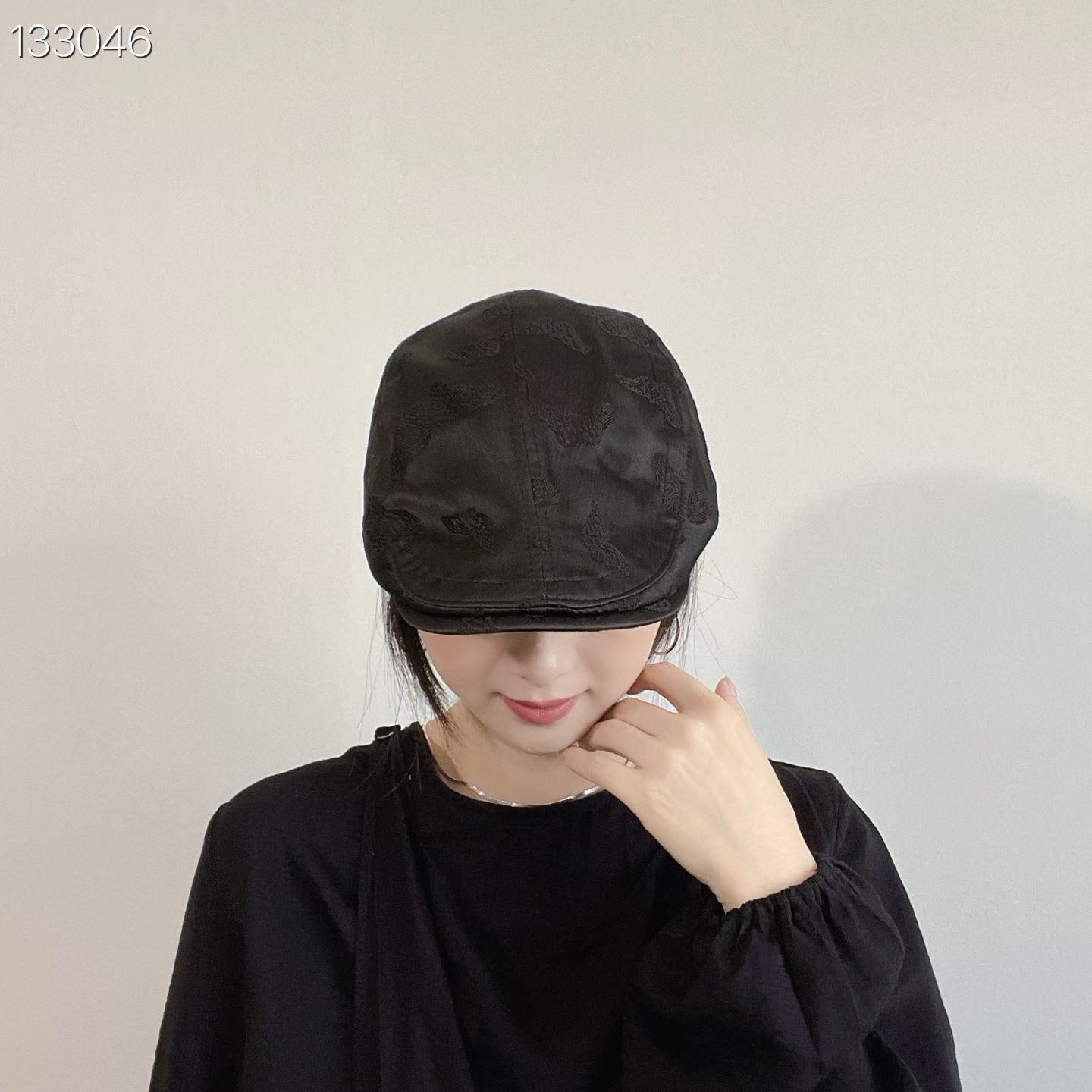 LY4 光澤感蝴蝶鴨咀帽