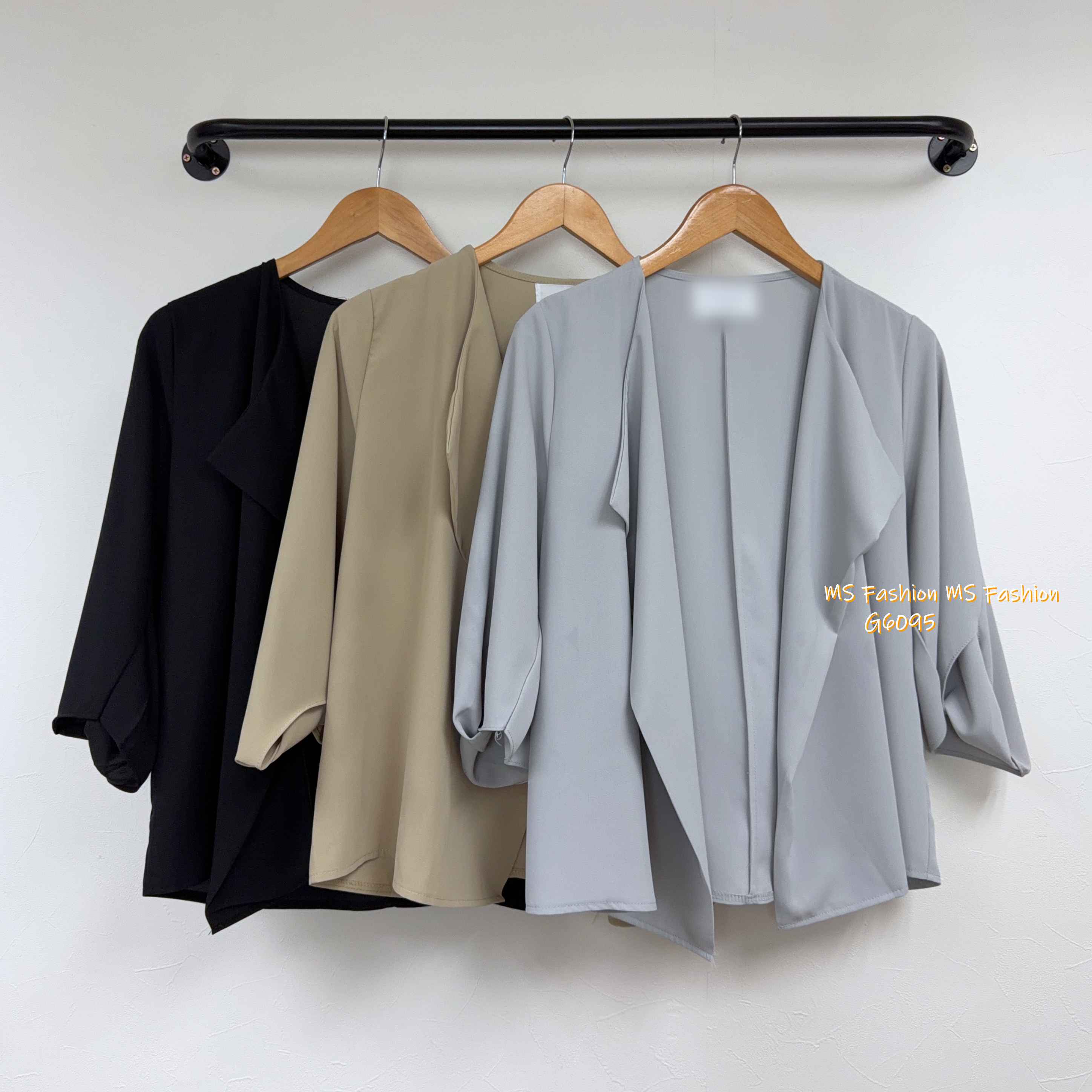 G6095 韓國🇰🇷開胸扭結袖薄外套