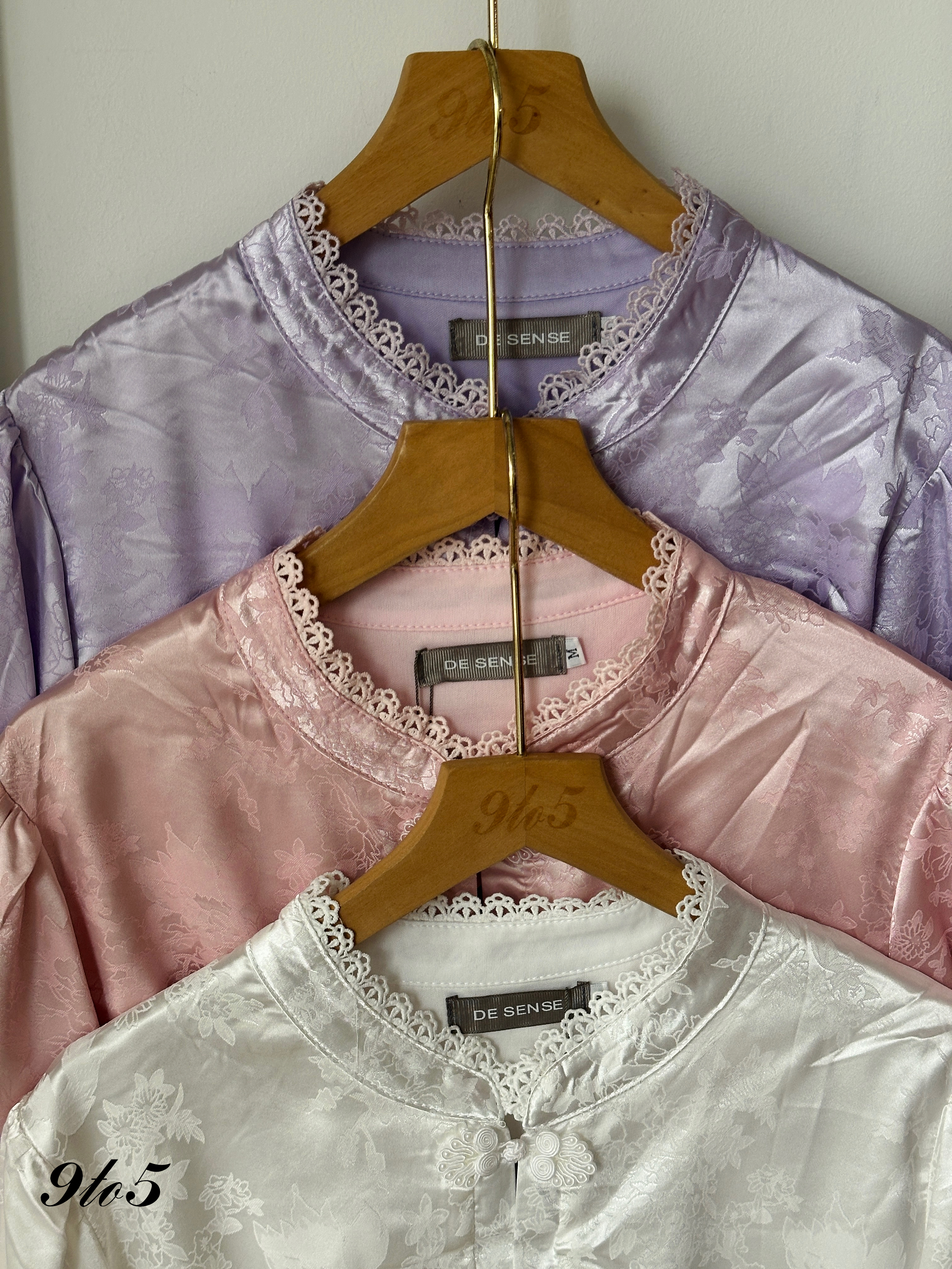 T3934 Long Sleeve Cheongsam Top - 4 Colors