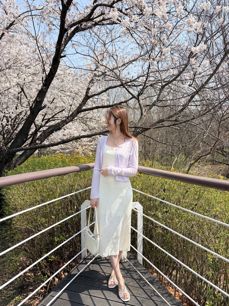 Romance Slim Cami Dress (Ivory)