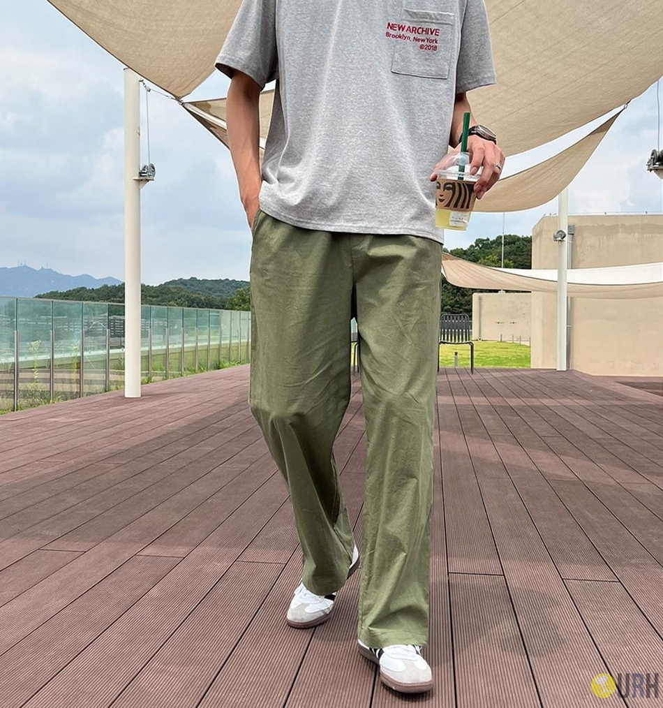 【100%保證韓國直送】Natural Linen Blend 輕盈透氣全橡筋 Wide Pants 👖 [4 color] RG165931
