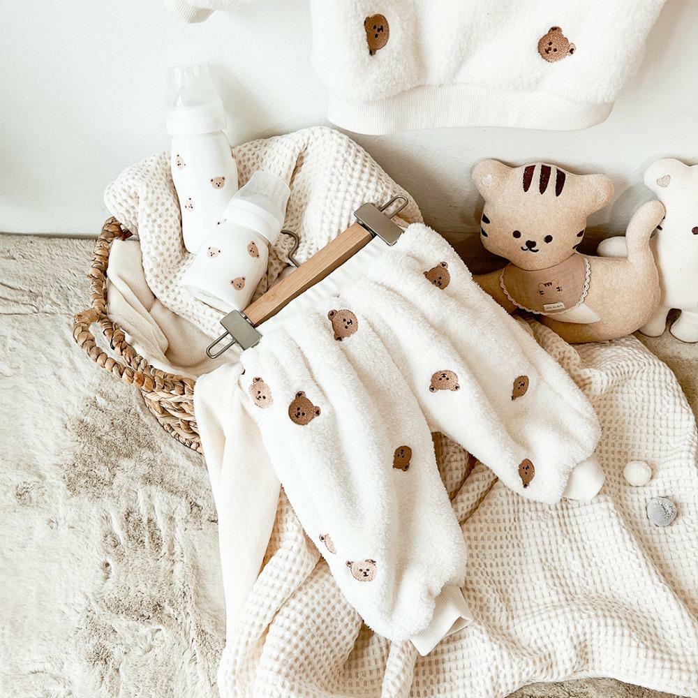 Fluffy Bear Top & Pants Set(M)