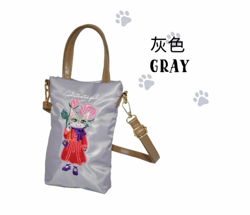 日本直送🇯🇵日系貓咪刺繡手機斜背袋
