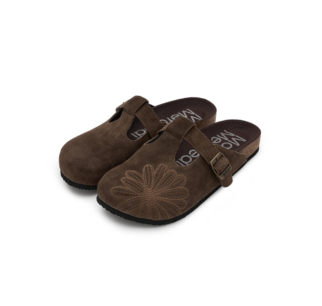 Mardi Mercredi Classique T-Strap Suede Mule 🌿