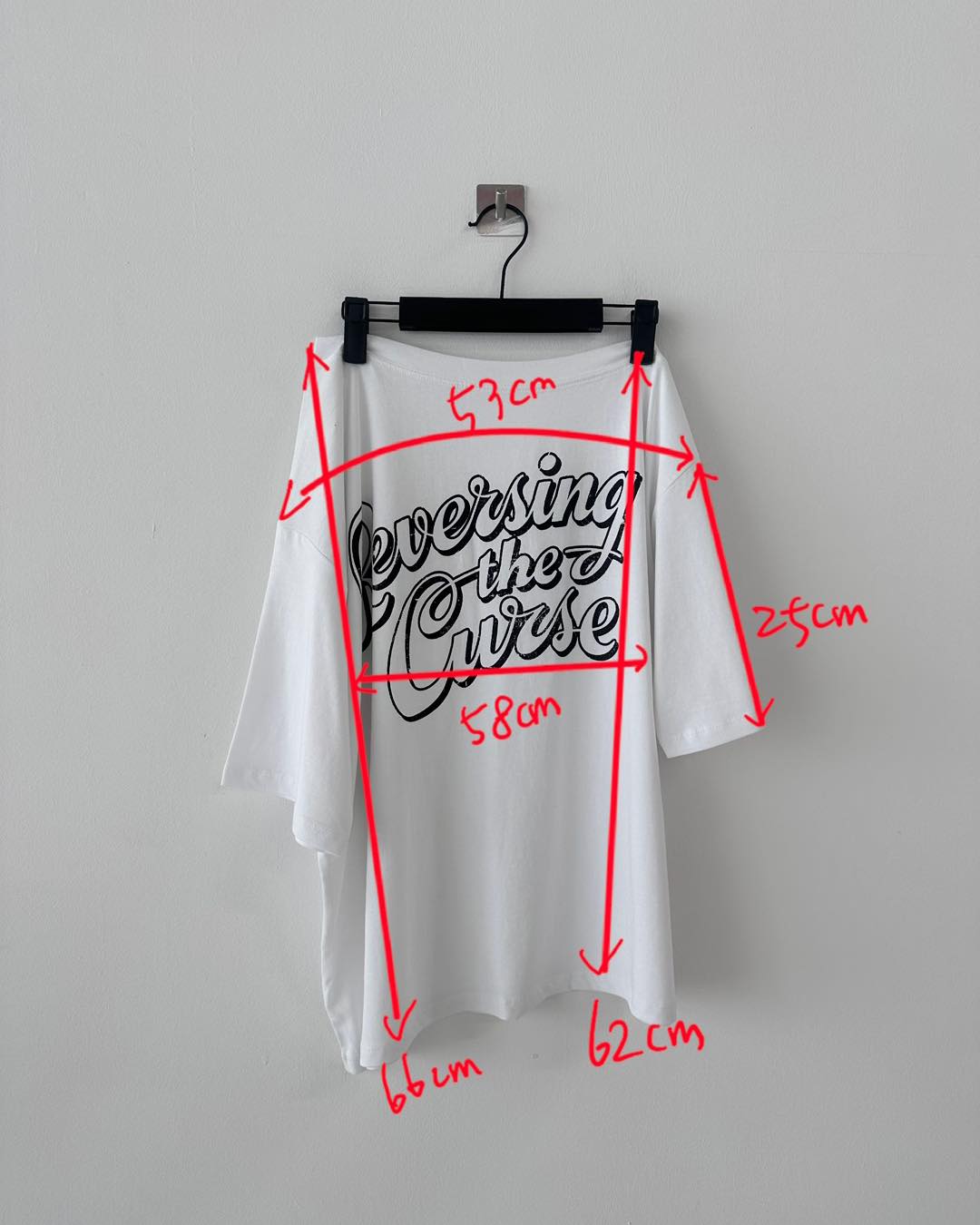 五分袖oversized Tee