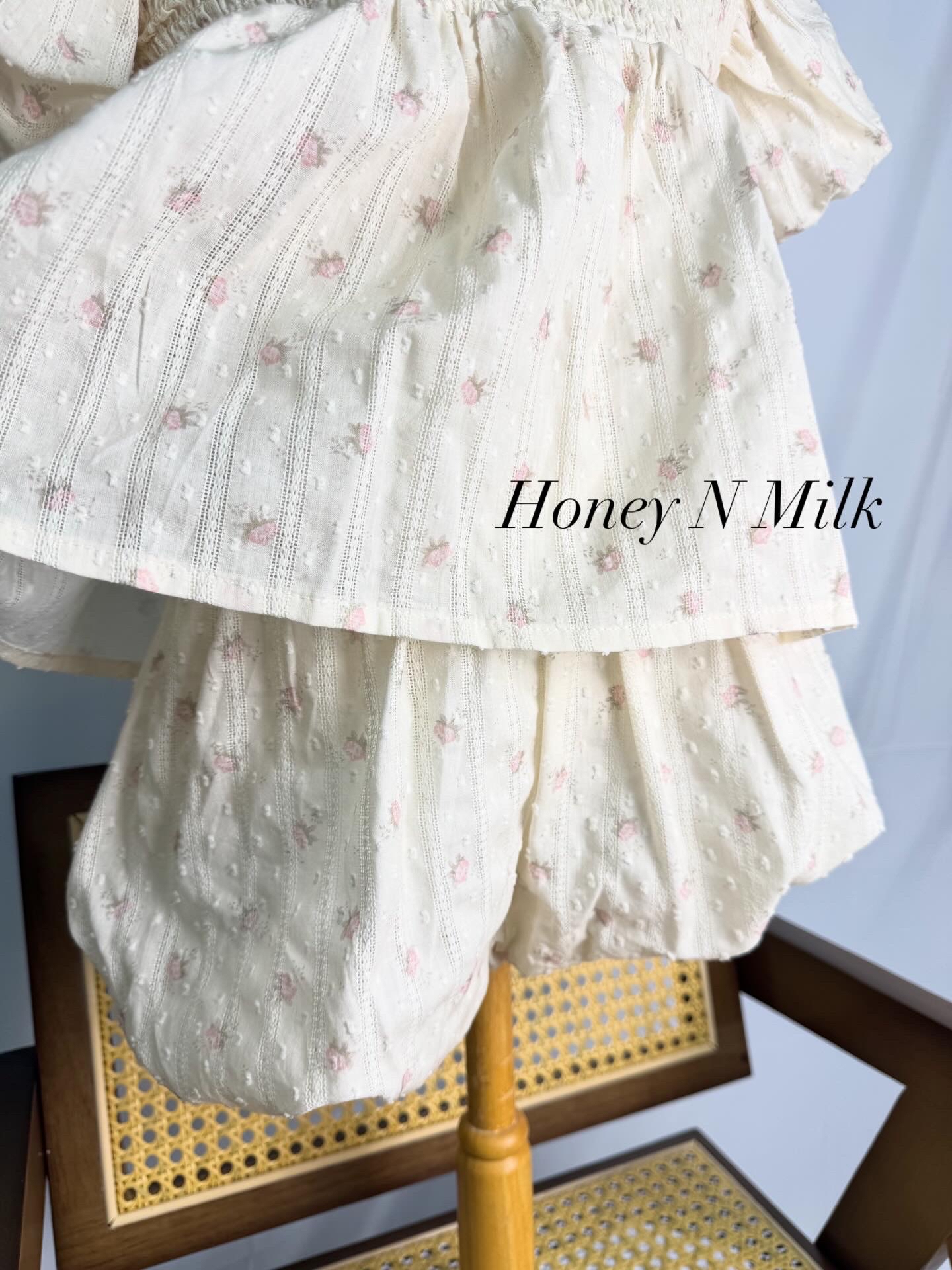 Vintage Pink Floral Lace Set 