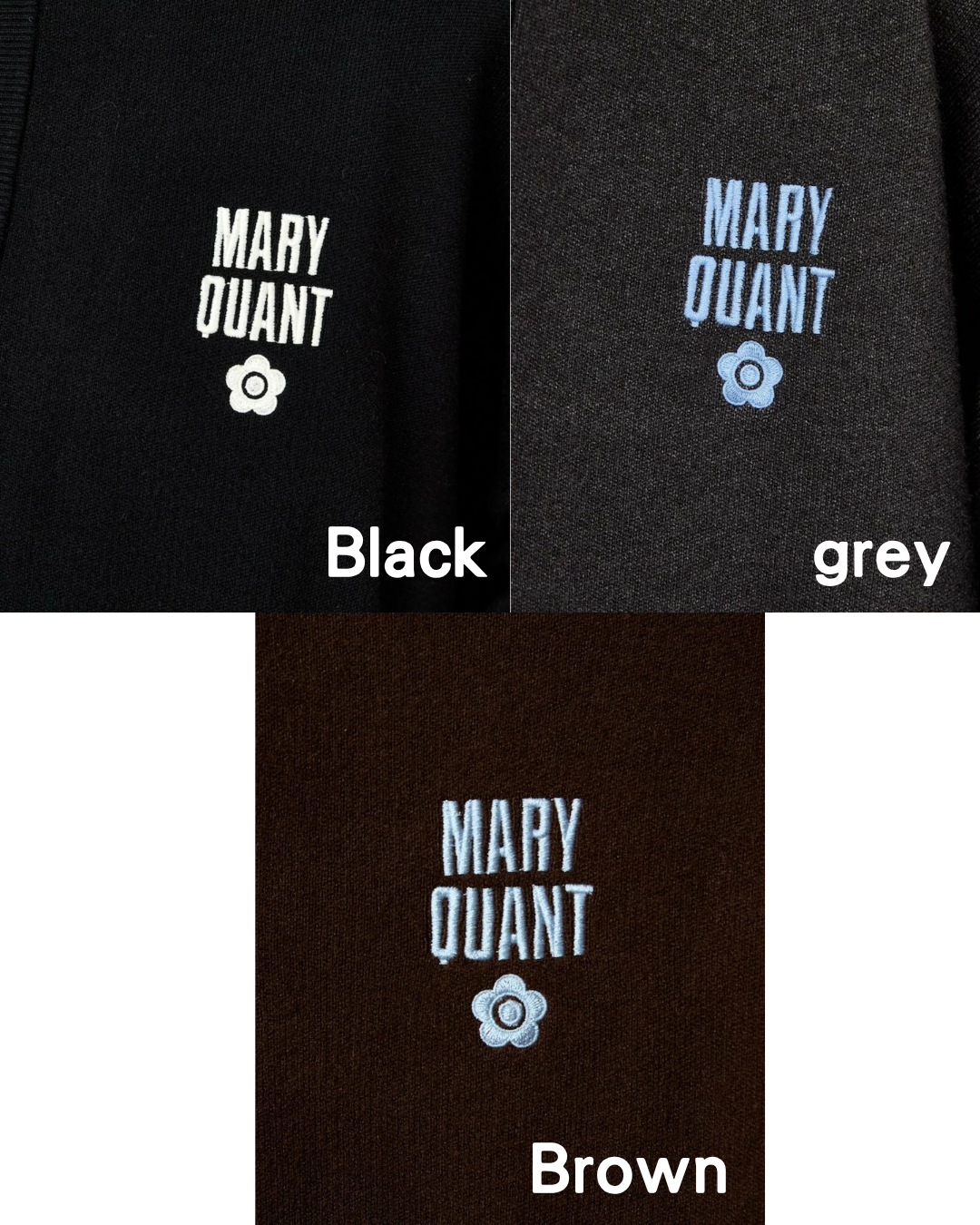 日本代購【 2026新產品 日本直送  MARY QUANT × PUBLUX 限量別注 男女通用 標誌撞色圓領針織冷衫外套 Unisex Bespoke Logo Crew Neck Knit Cardigan 】