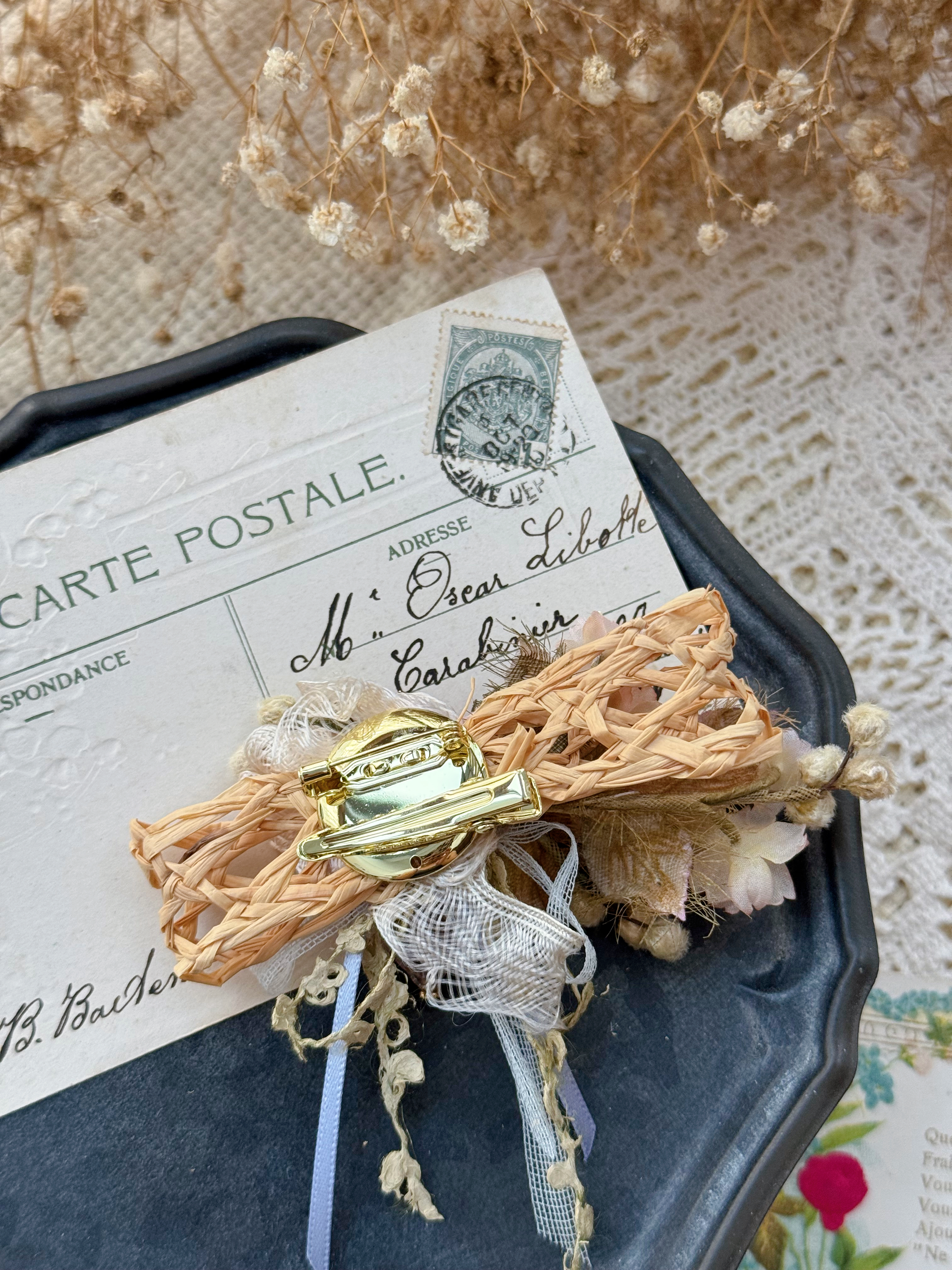 初夏花園 - 櫻花髪夾+胸針