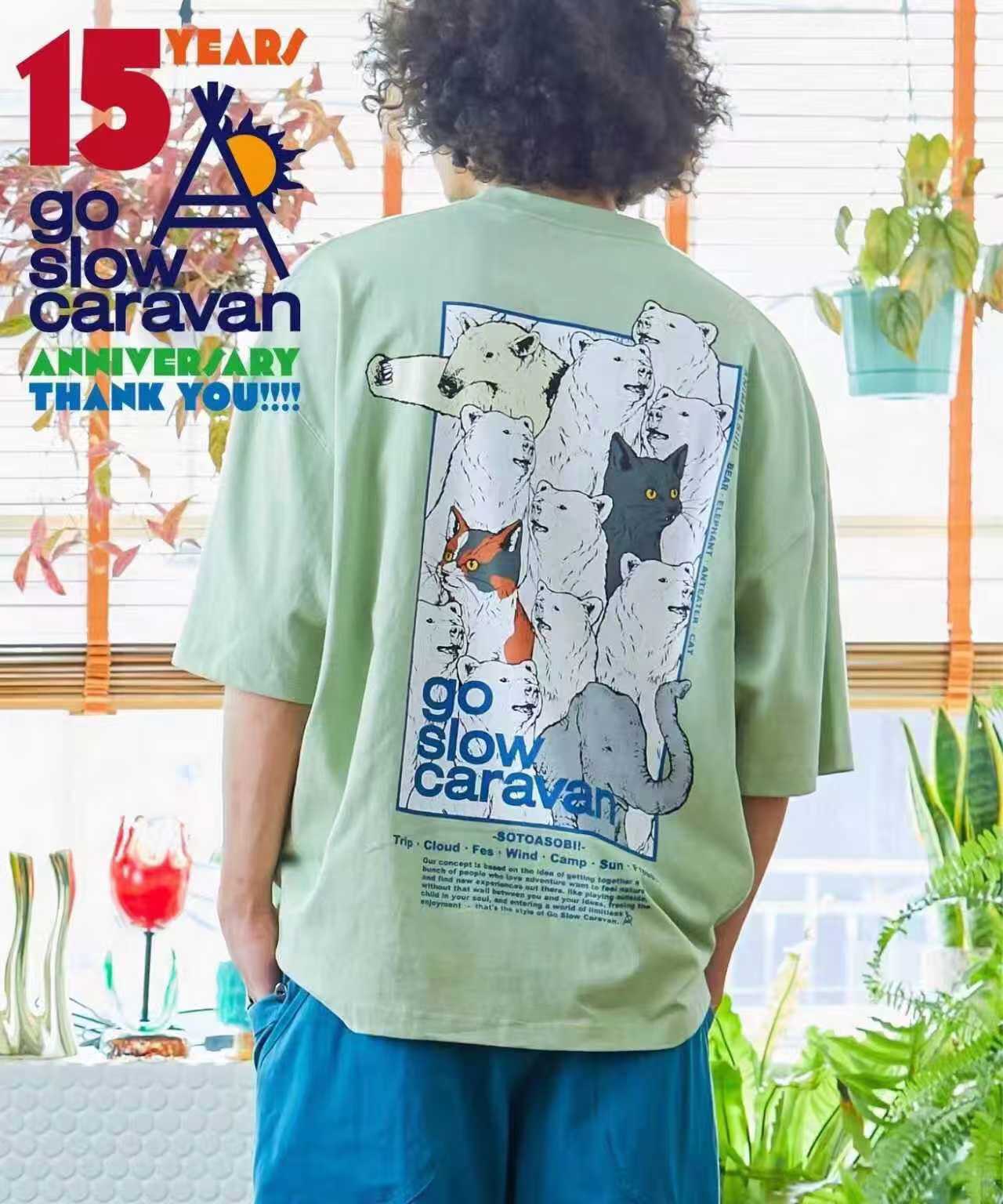預訂 go slow caravan 15週年限定款動物圖案短袖Tee [貨號26A450]