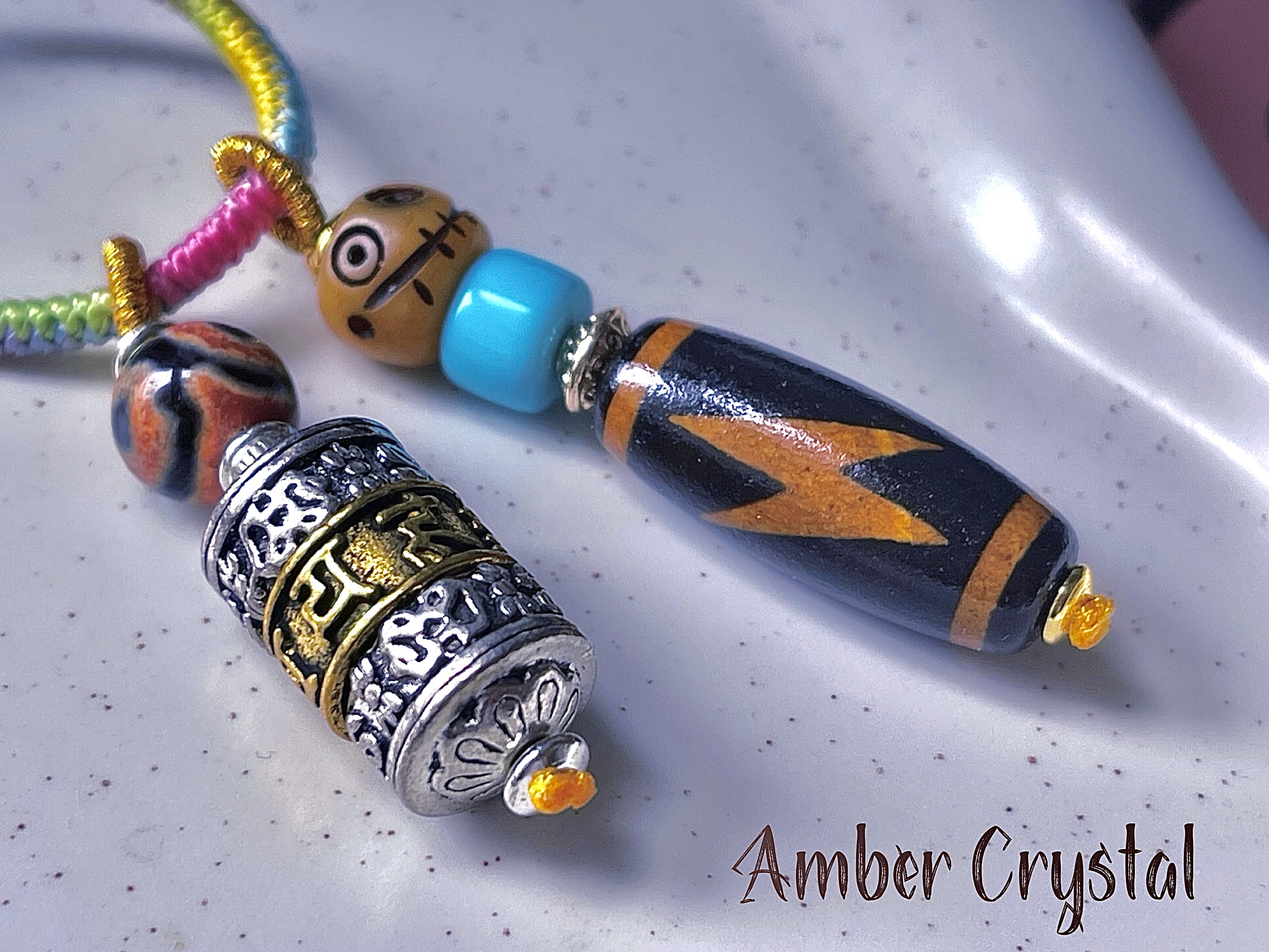 五眼閃電天珠 六字真言