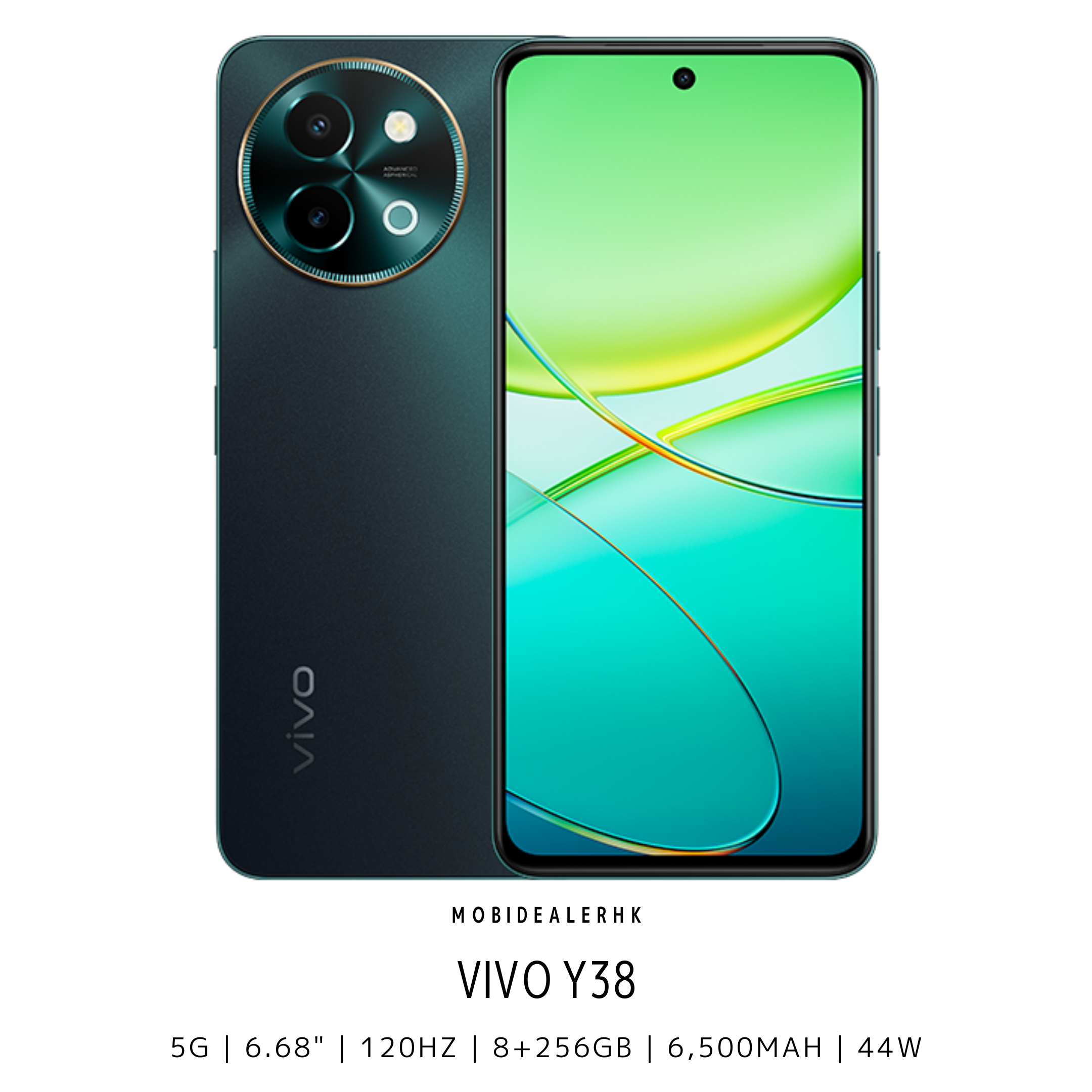 Vivo Y38 | 5G | 智能手機 | 6000mAh大電量 | 44W快充 | 6.68"120Hz | IP64防水