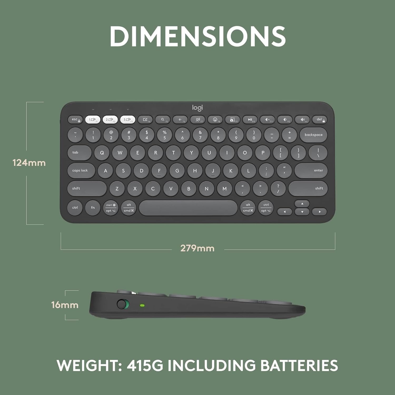 Logitech PEBBLE Keys 2 K380s 跨平台無線鍵盤