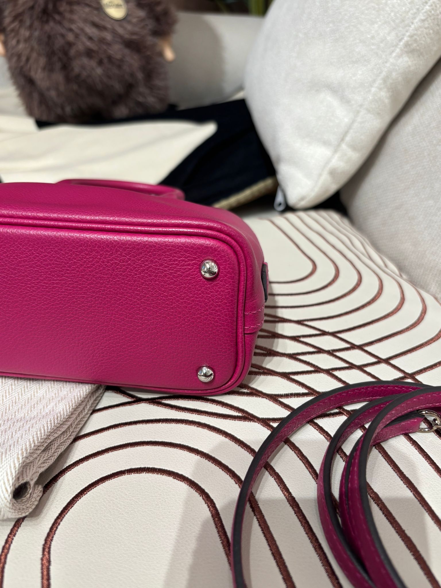 Hermes mini bolide,STAMP C ,L3 玫瑰紫色EverColor牛皮  100%Authentic ,95%new ✅收據✅strap ✅dust bag✅盒