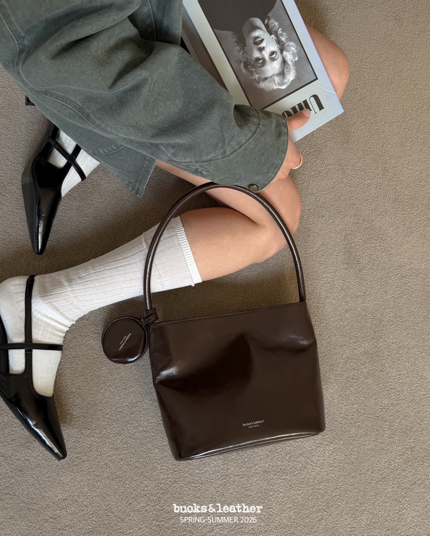 連線一口價, 不再有額外折扣【26SS】 預訂_More Bag with mini conis bag By Bucks & leather