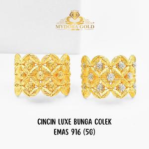 MYDORA Cincin Luxe Bunga Colek (5G) l EMAS 916/22K