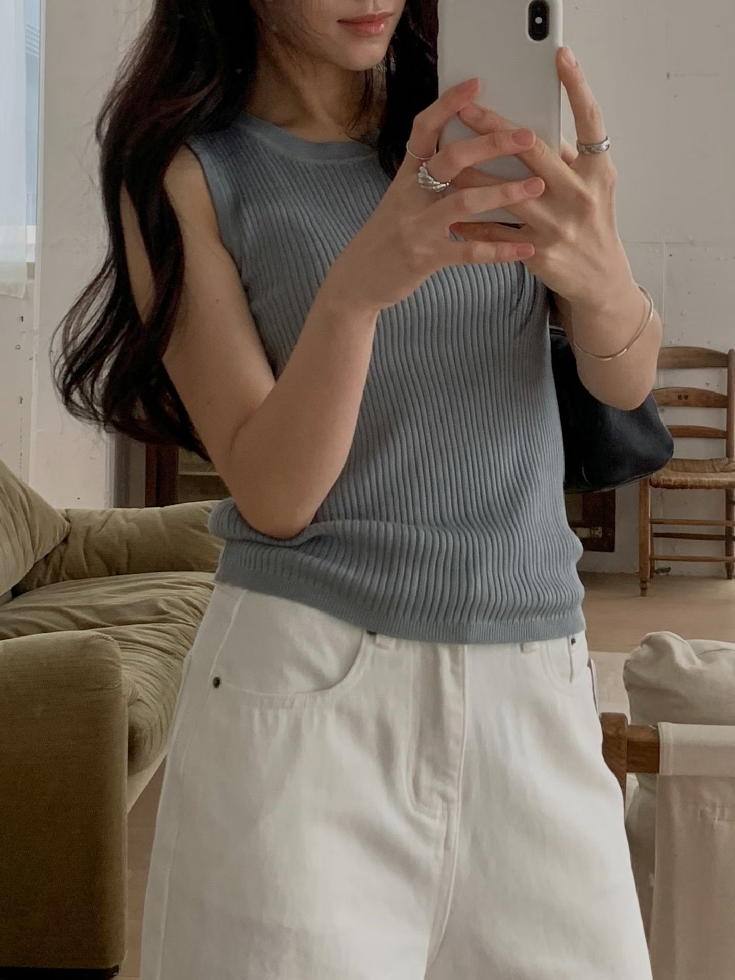 Basic ribbed tank top 