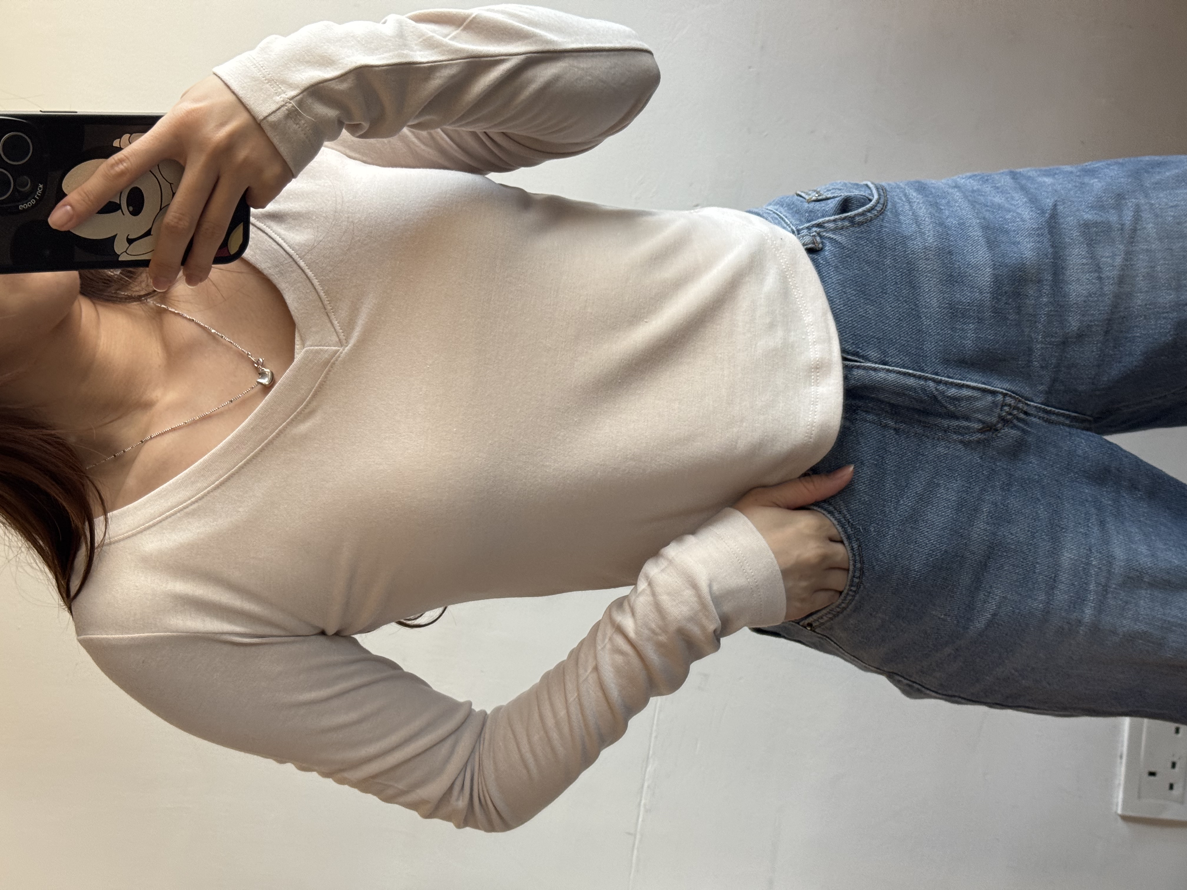 特價 v領淨色top