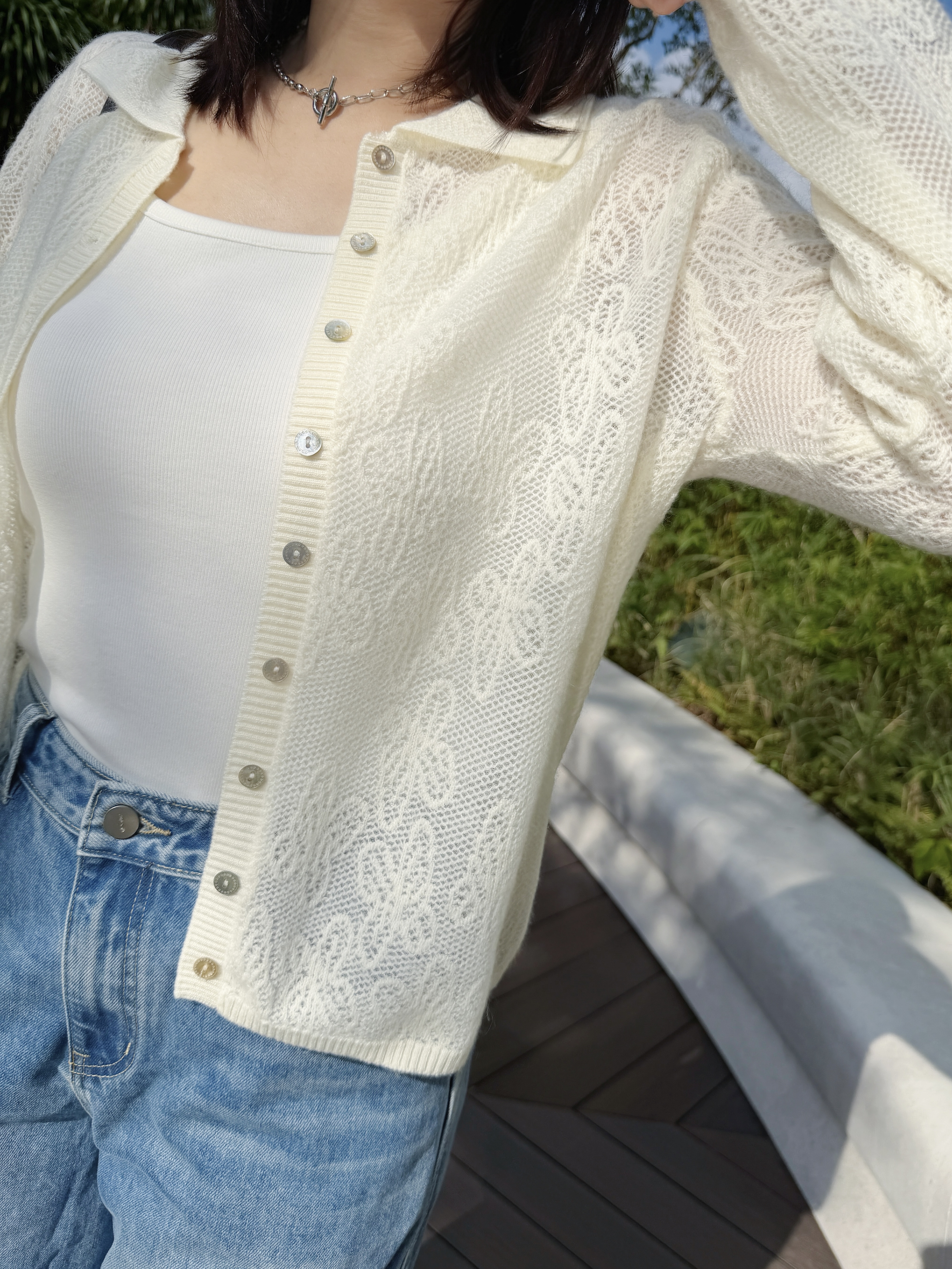 軟棉棉 ! Polo領 Lace Knit🤍
