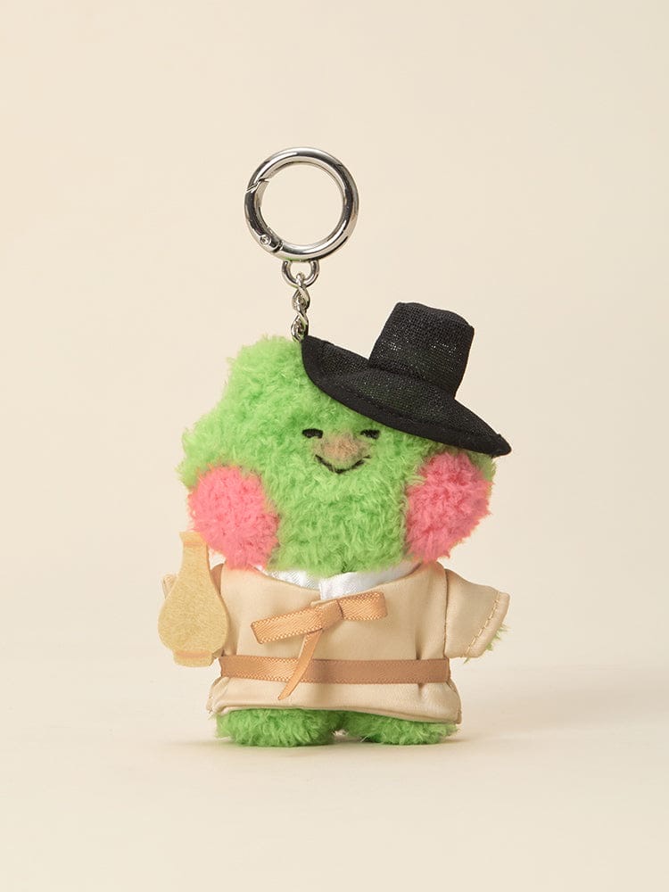 📦訂購 韓國代購 LINE FRIENDS minini lenini TIPSY SEONBI PLUSH KEYRING (K-SOUVENIR) 青蛙LEONARD 韓服鎖匙扣