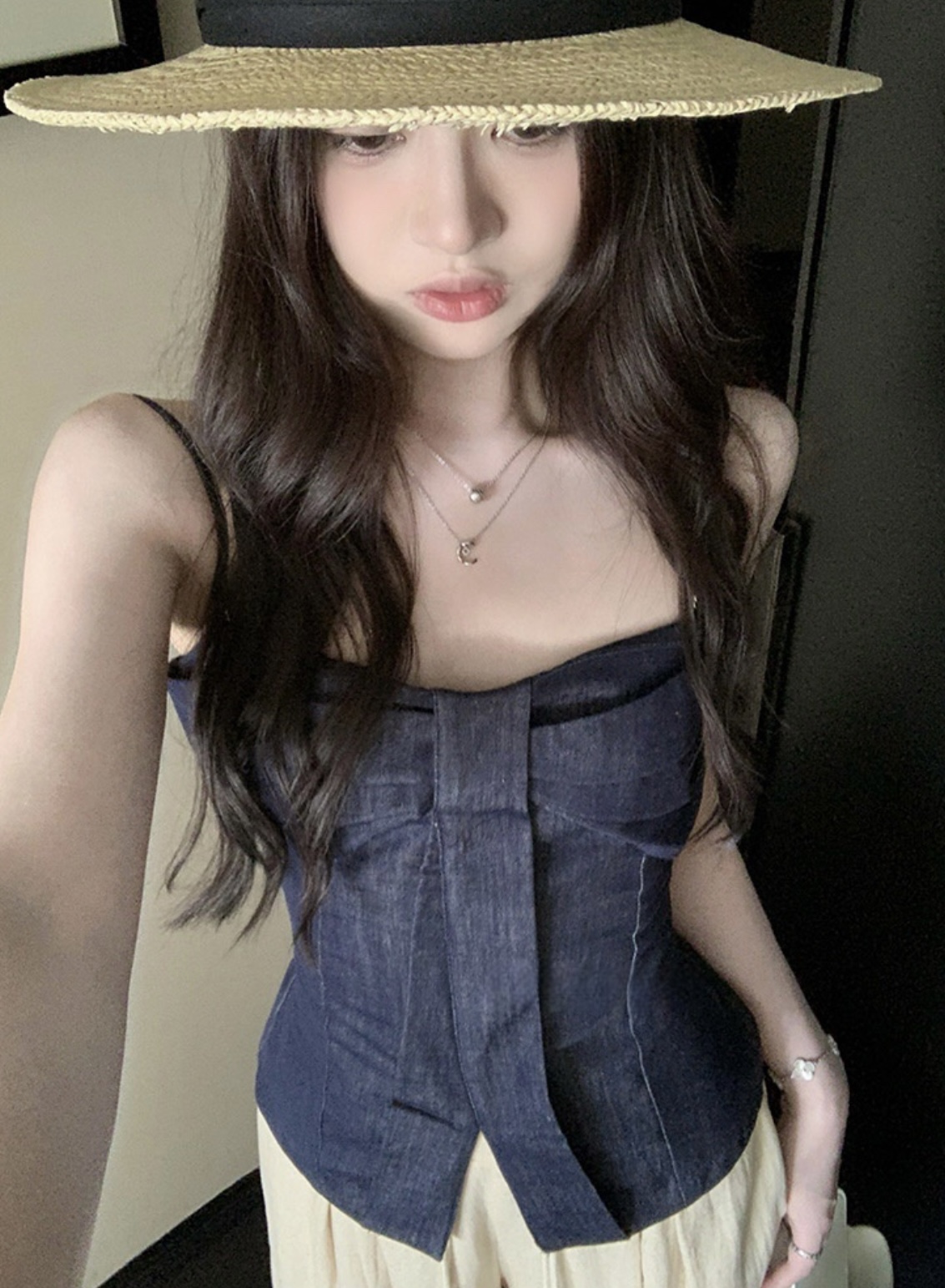 4609 Blue Muse Bow Top｜蓝调缪斯蝴蝶结上衣