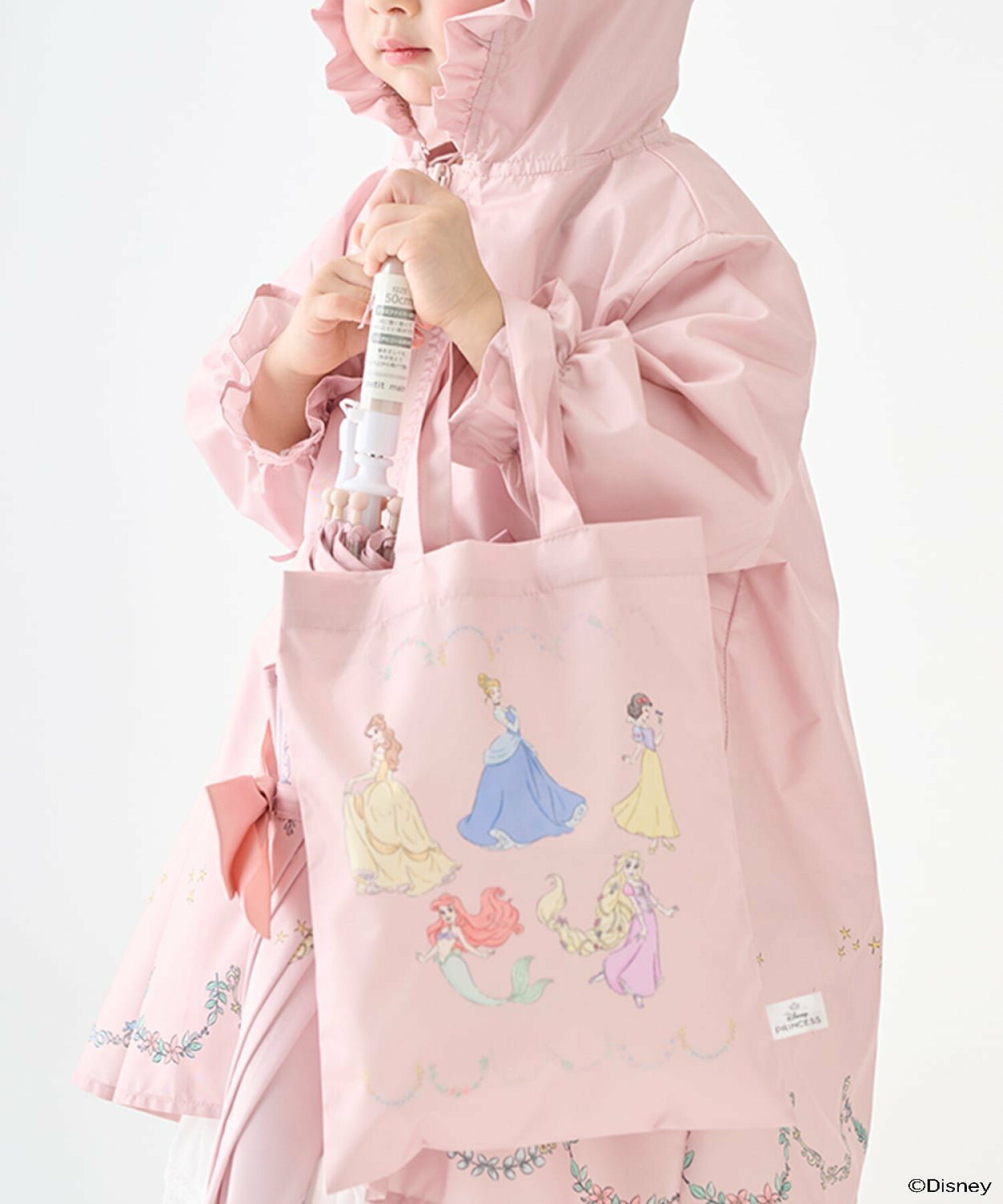 🆕【⭐訂購⭐】🇯🇵 日本直送 🌀🇯🇵 日本直送🇯🇵 #DisneyPrincess / #Frozen 荷葉邊喇叭裙 雨褸+收納袋(兼容書包位)🌀 [ELED-0212][260623]
