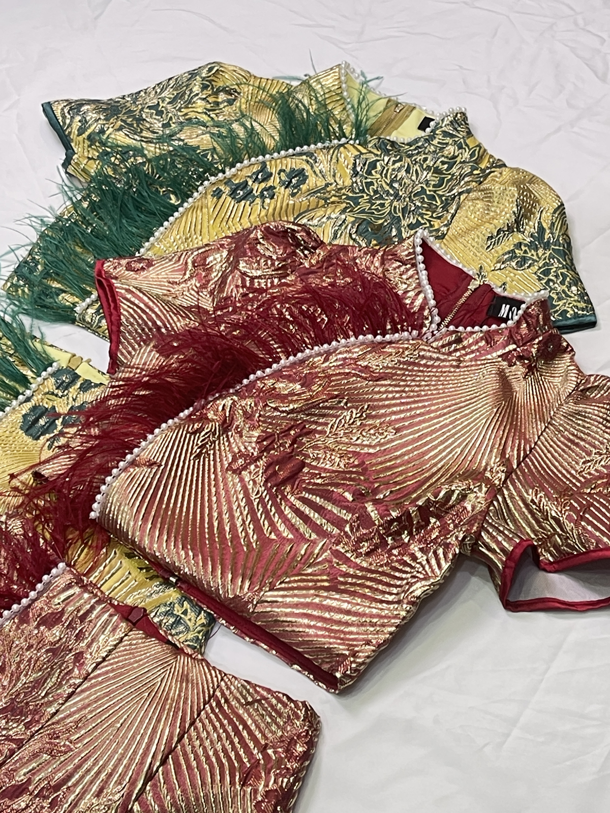 Pearl Frost Fur Qipao Set MC89