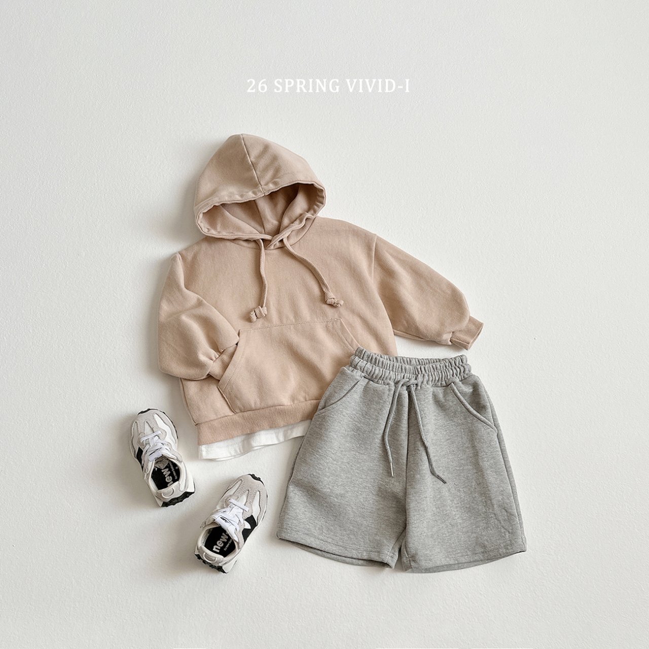 🌸預訂 韓國直送🌸🇰🇷VIVIDI四色袋鼠口袋連帽衛衣八分褲上下套裝