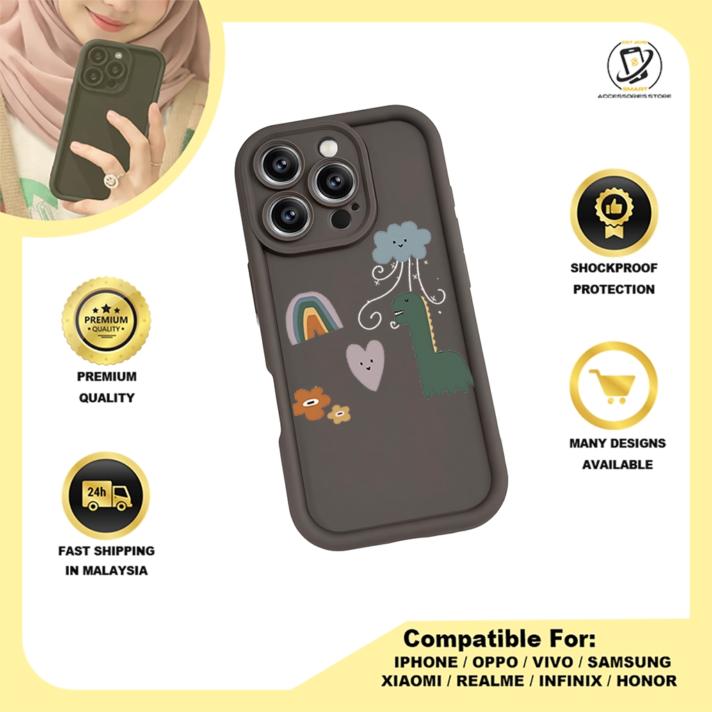 TPU DESIGN CASE PHONE FOR VIVO - DESIGN DINASOUR B