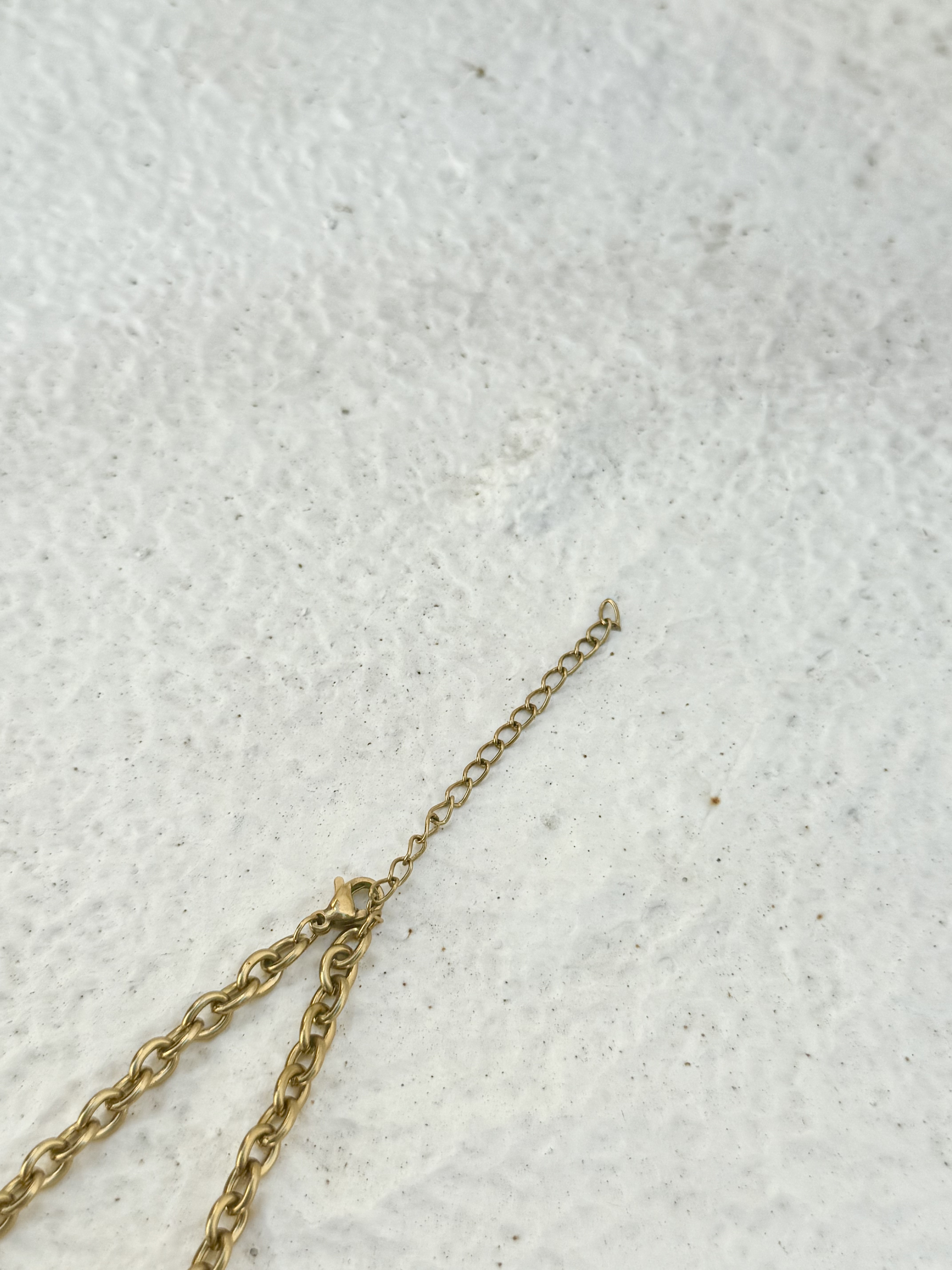 Gold anchor stainless necklace