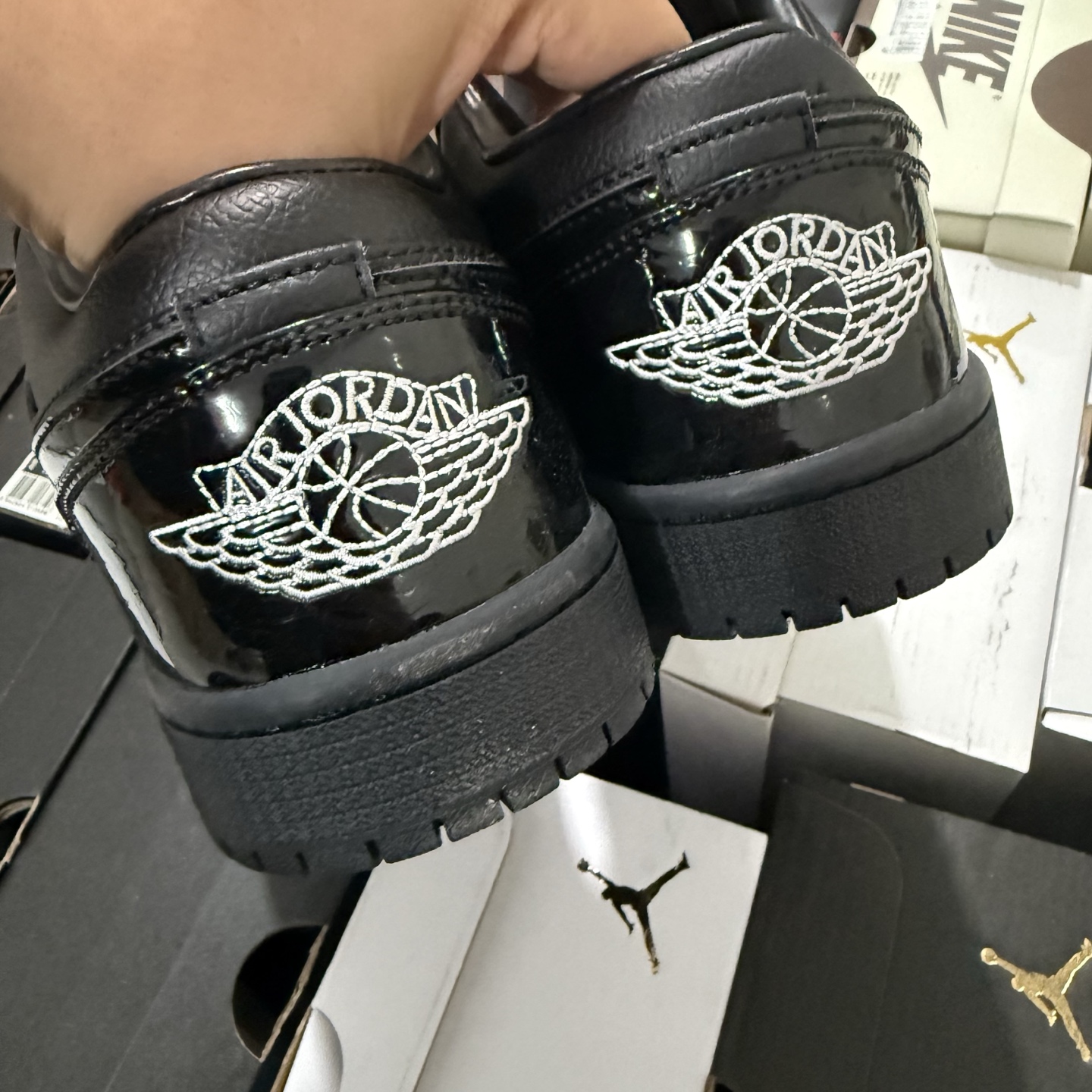 Nike Air Jordan 1 Low SE "Patent Elephant Black" HJ7743-010 