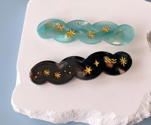 宇宙（藍）髮夾 鴨嘴夾