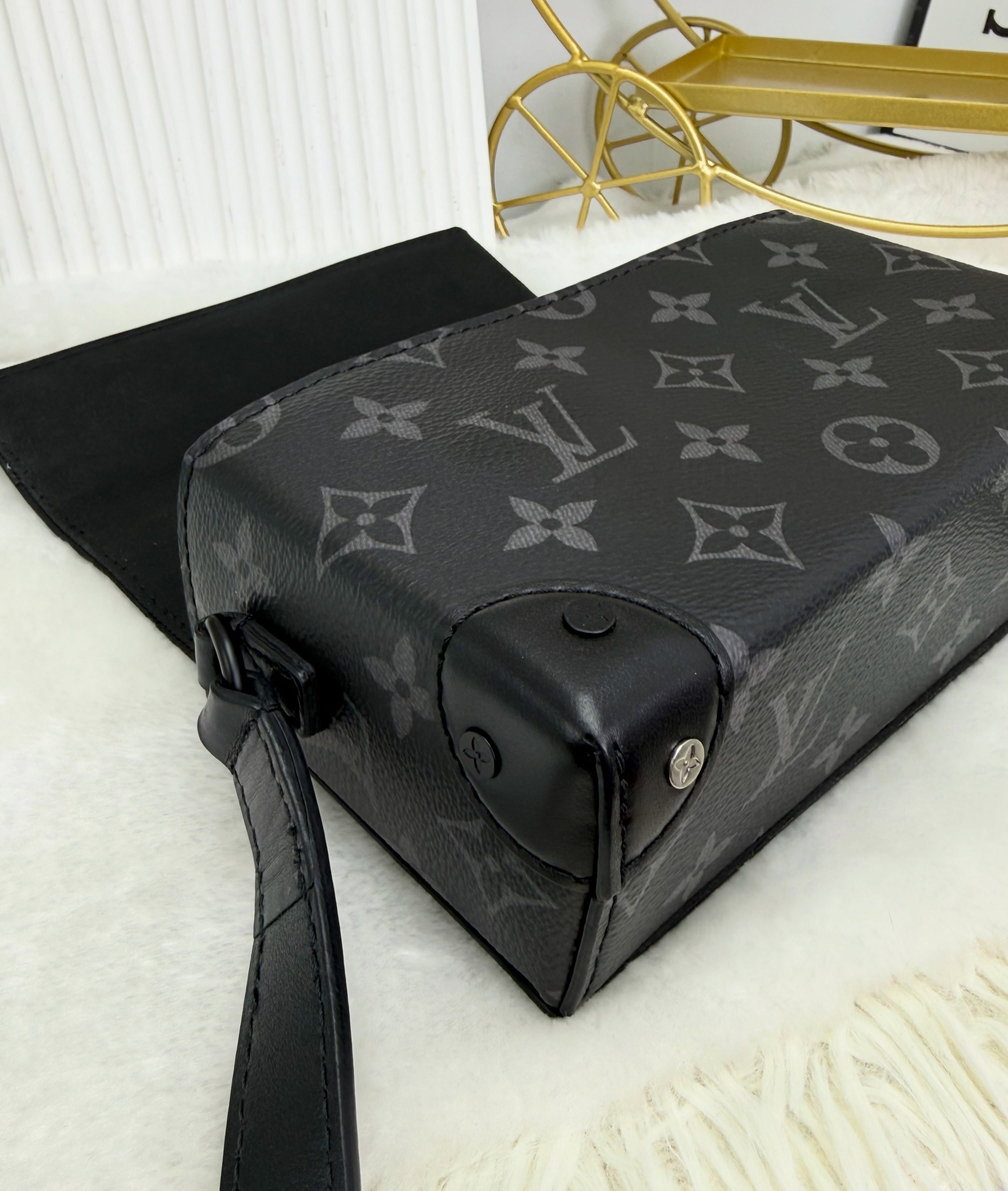 LV🛍️PRE OWNED 👜黑色老花 Steamer 晶片款 單肩斜肩包 有塵袋有盒🖤