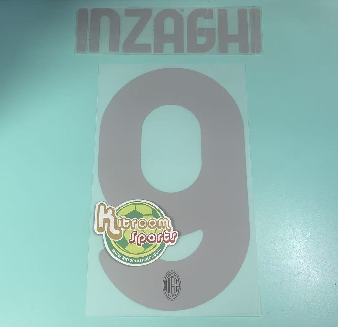 2023-24 Milan x Pleasures kit Black Nameset #9 INZAGHI