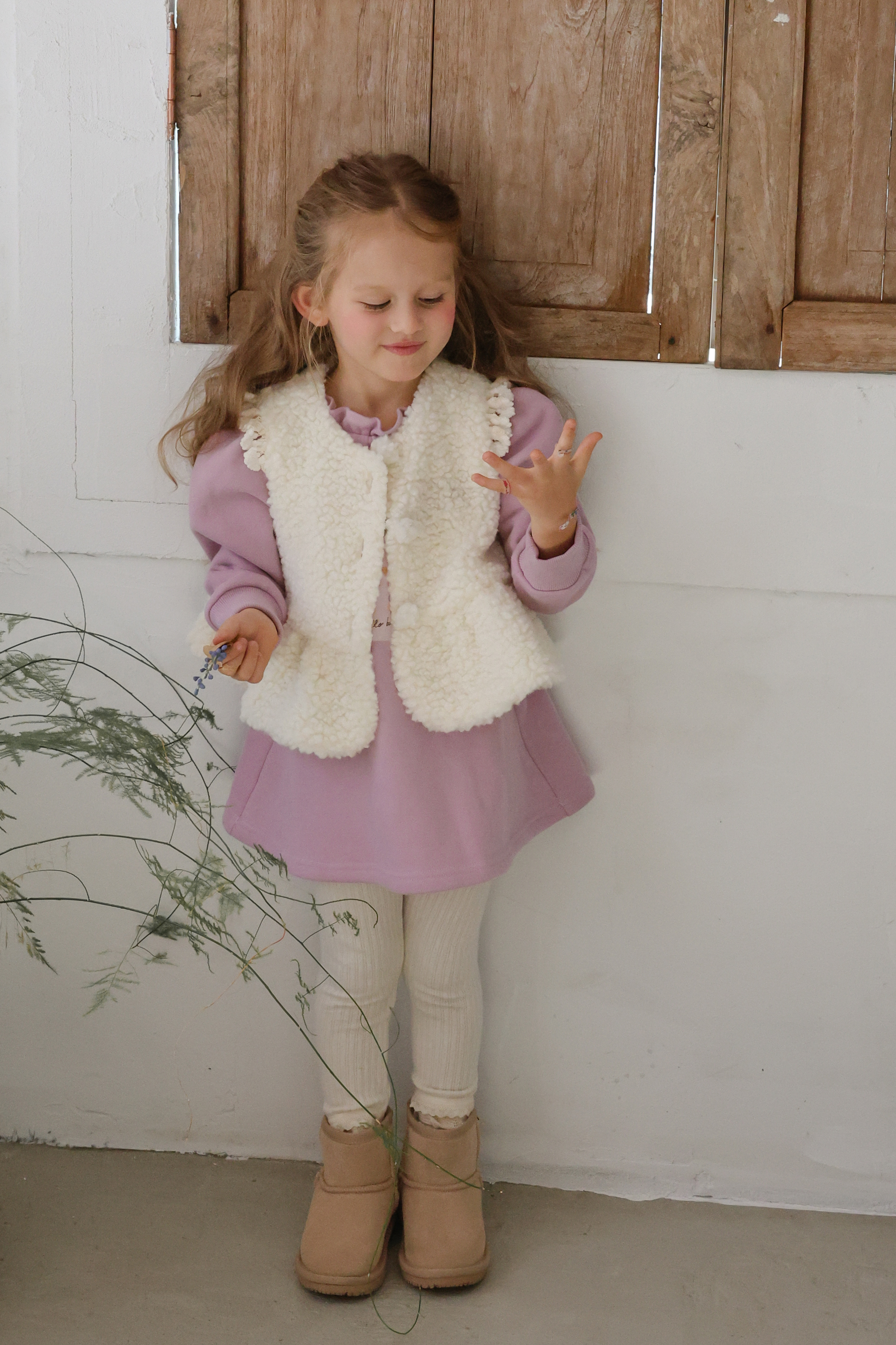 FLO | Pposong fur vest Cream