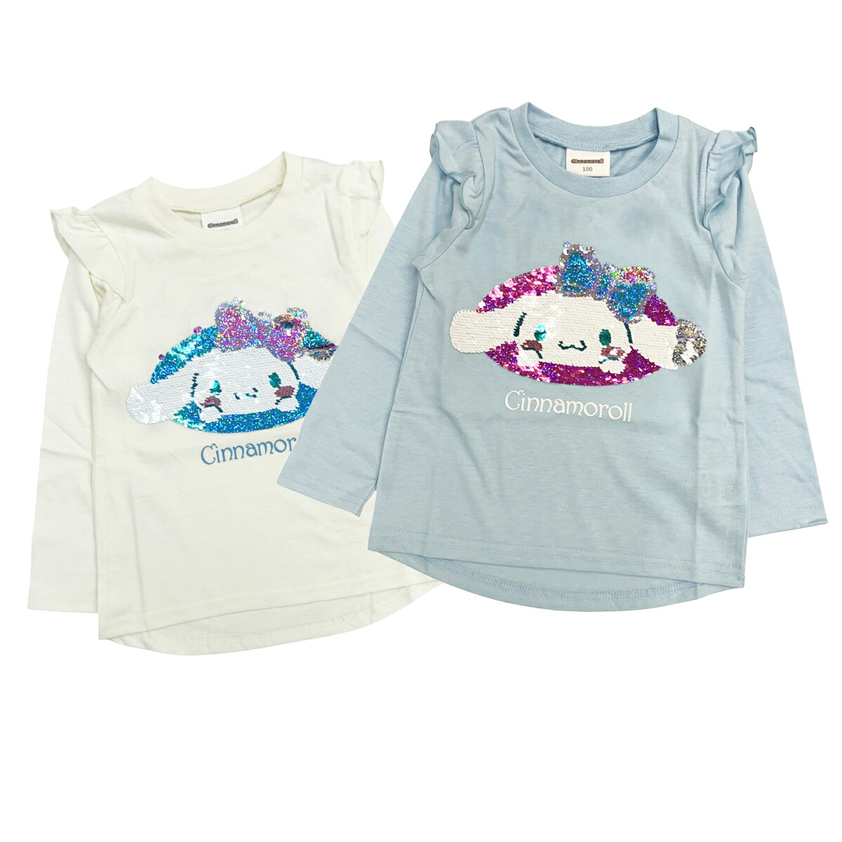 🆕【⭐訂購⭐】 🇯🇵日本直送 🌀#Sanrio 荷葉邊閃閃珠片長袖 tee［6款選］ 🌀[PLIA-0058] [261009]