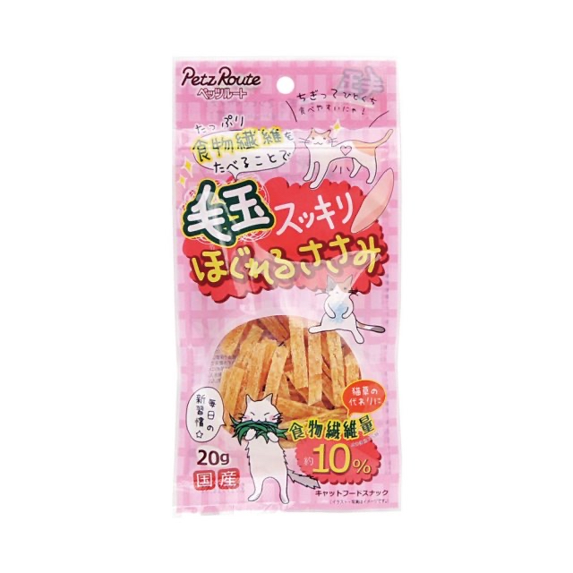 Petz Route 貓咪 化毛軟身雞肉條小食 20g
