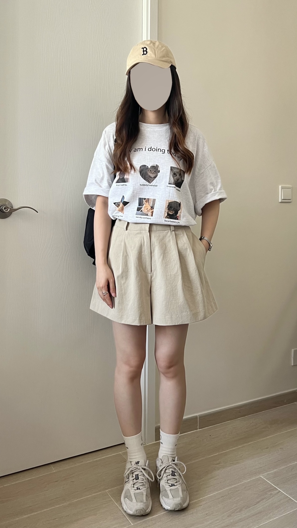 九宮格喵喵oversize tee