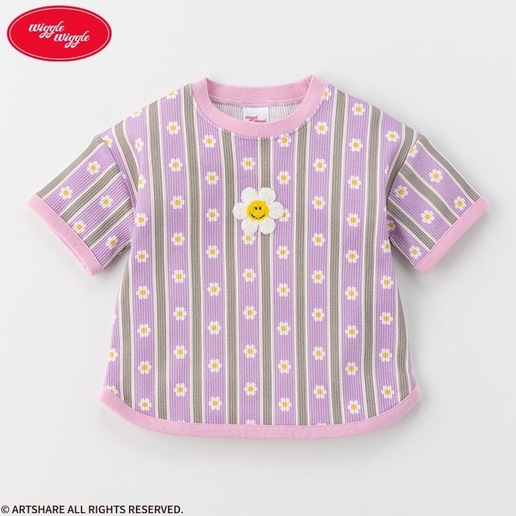 🇯🇵限時預訂 日本直送🇯🇵Wiggle Wiggle兩色花花條紋短袖上衣