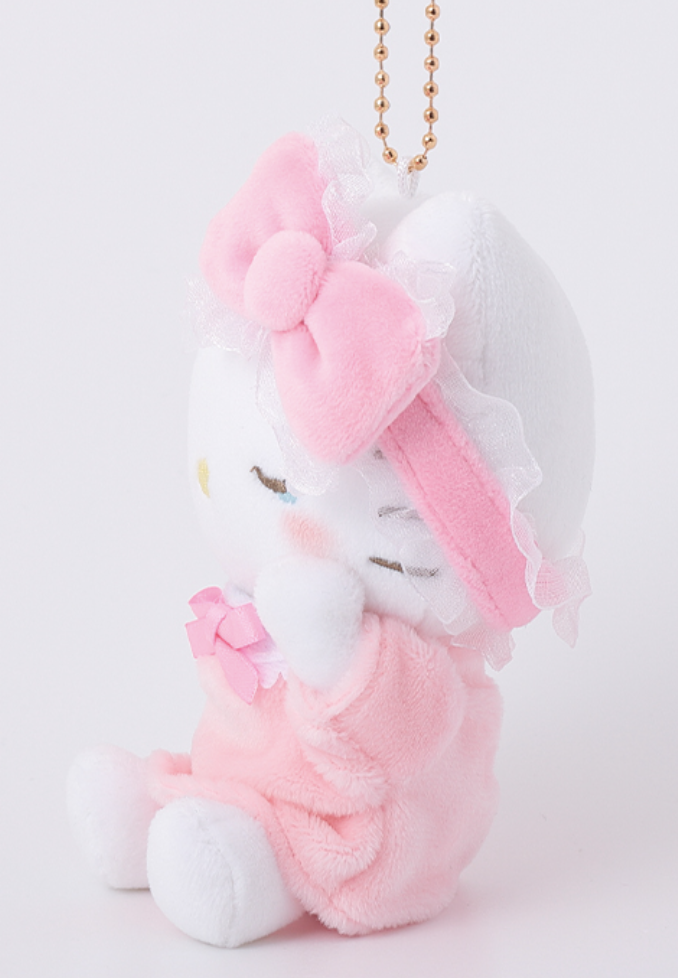 Hello Kitty睡衣派對系列 軟軟毛公仔 球鏈掛件